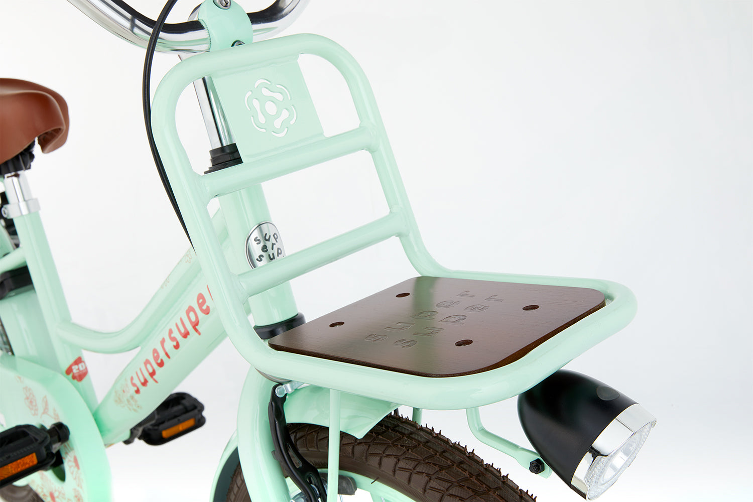 SuperSuper Cooper Bamboo 20 Kinderfiets Pistache – Comfortabele Kinderfiets met Betrouwbare Naafversnelling en Duurzaam Frame - AE-trading