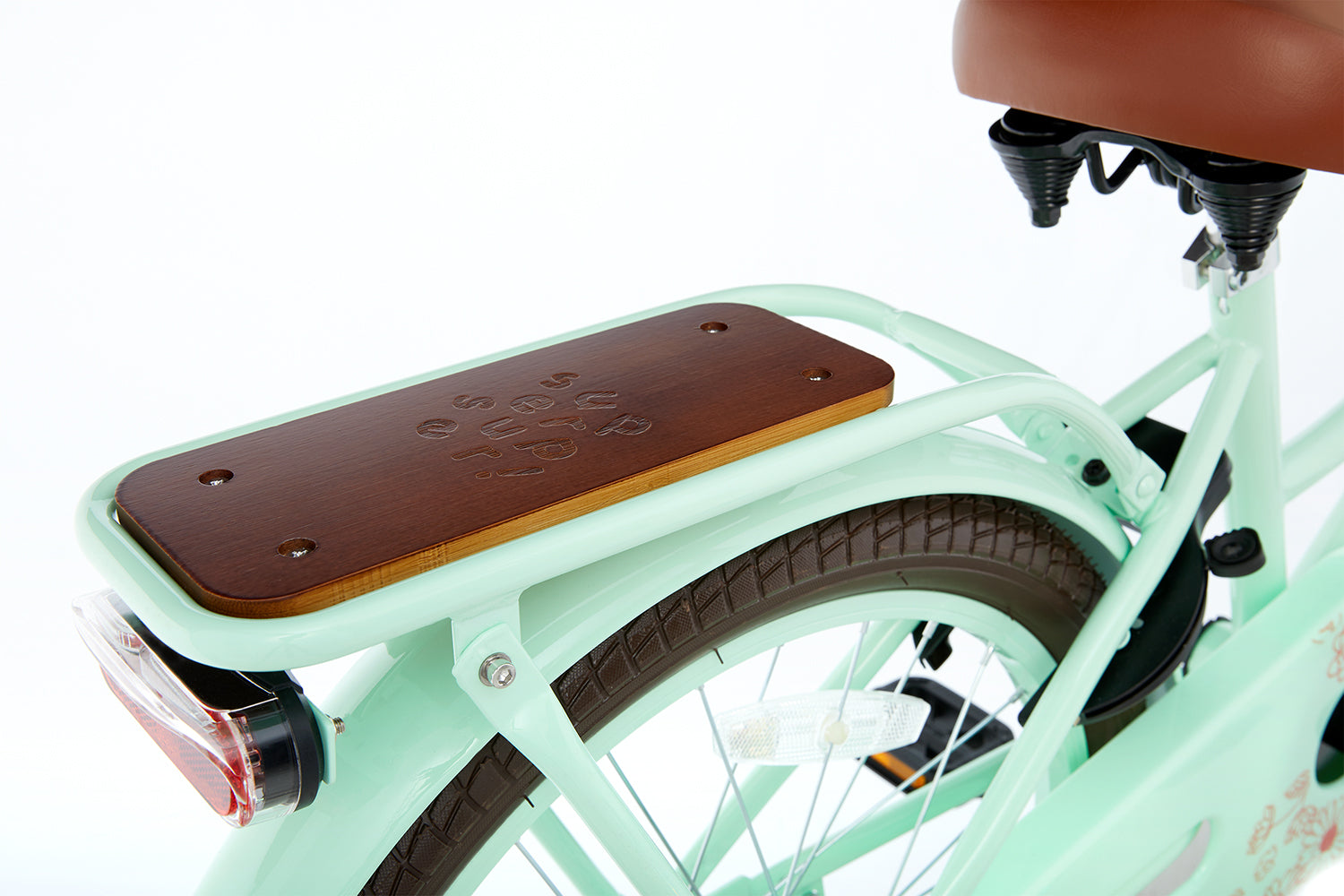 SuperSuper Cooper Bamboo 20 Kinderfiets Pistache – Comfortabele Kinderfiets met Betrouwbare Naafversnelling en Duurzaam Frame - AE-trading