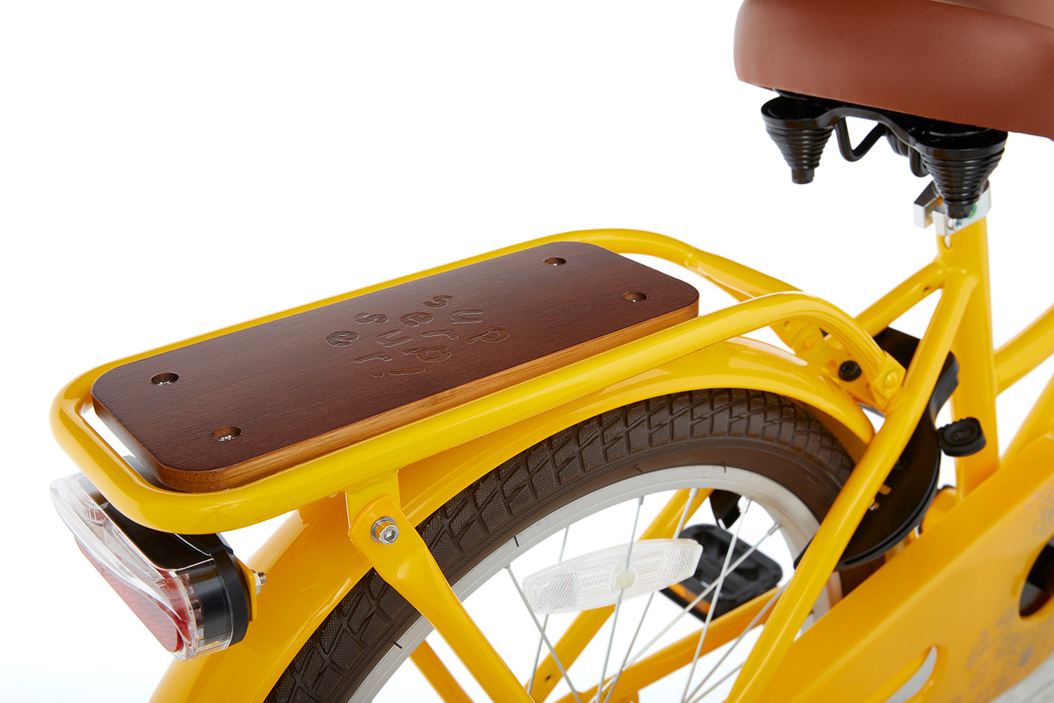 SuperSuper Cooper Bamboo 20 Kinderfiets Geel – Robuuste & Veilige Kinderfiets met Aluminium Frame en Stevige Zijwieltjes - AE-trading