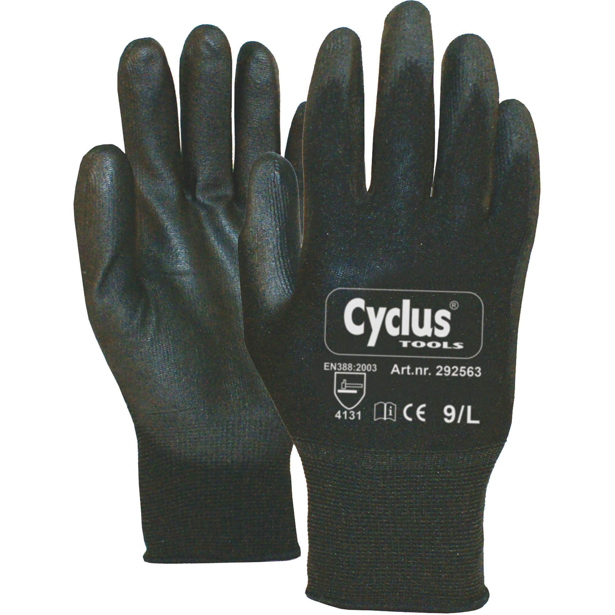Cyclus handschoen WP L zw/brn - AE-trading
