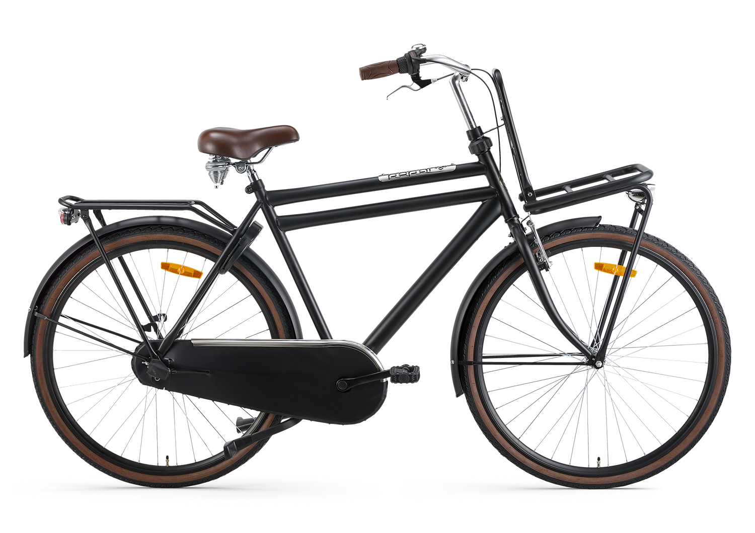 Popal Daily Dutch Basic+ 28 Inch Herenfiets Mat Zwart Tijdloos Ontwerp Robuust Frame - AE-trading