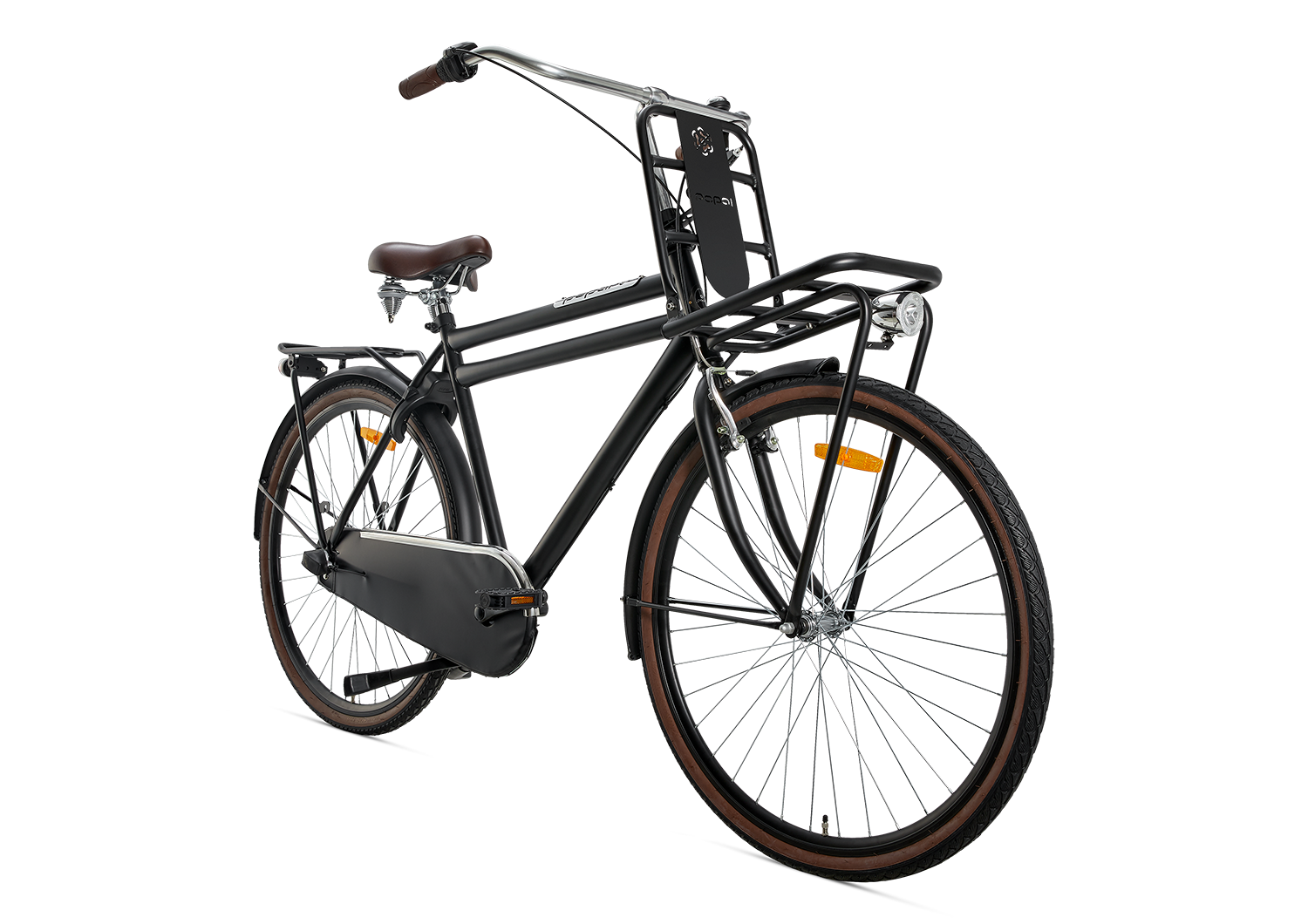 Popal Daily Dutch Basic+ 28 Inch Herenfiets Mat Zwart Tijdloos Ontwerp Robuust Frame - AE-trading