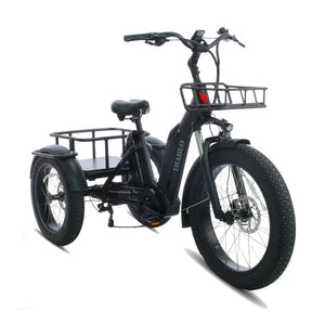 Diablo Big Foot Fatbike Driewieler Fiets Elektrisch Cargo - Mat zwart - Twee accu's - AE-trading
