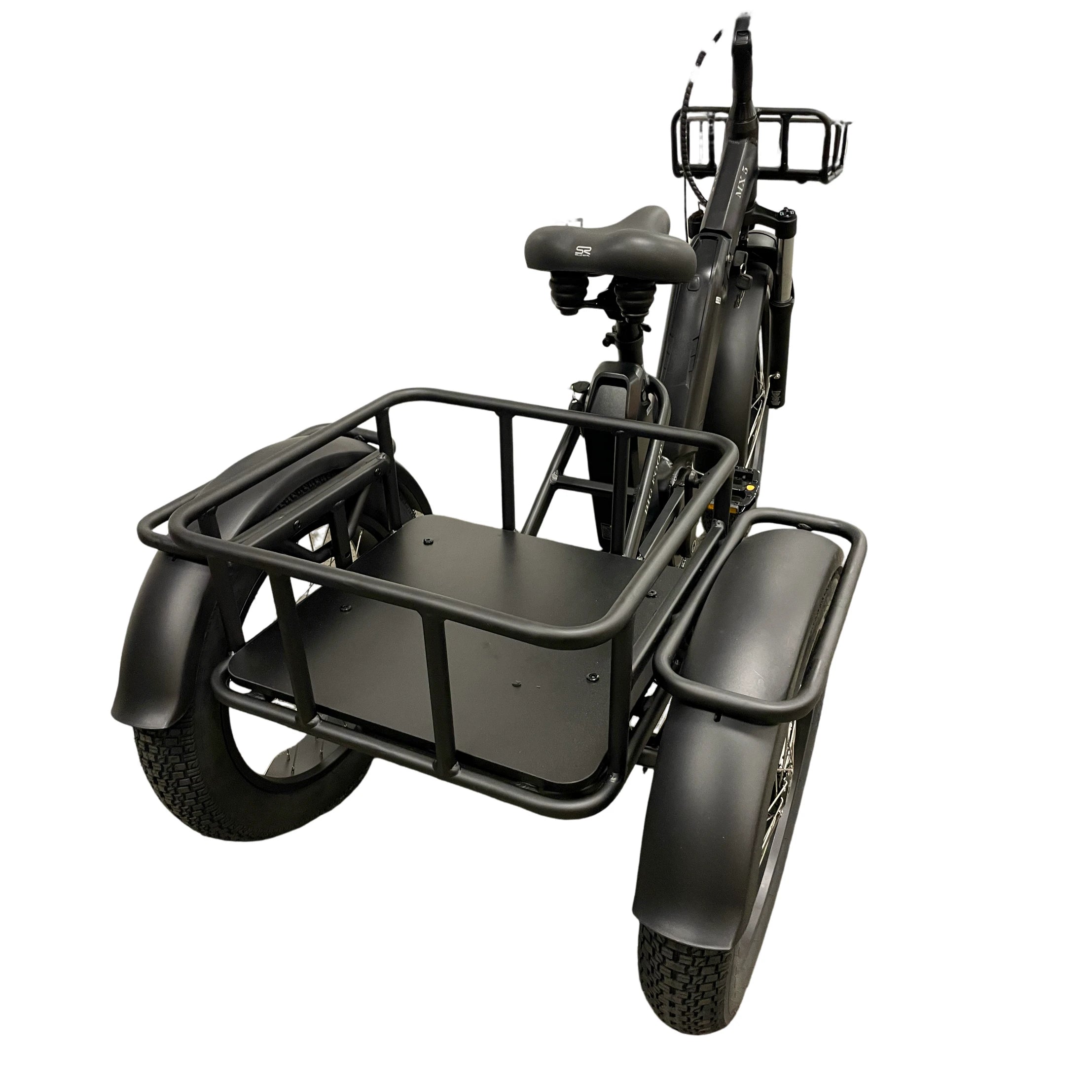 Diablo Big Foot Fatbike Driewieler Fiets Elektrisch Cargo - Mat zwart - Twee accu's - AE-trading