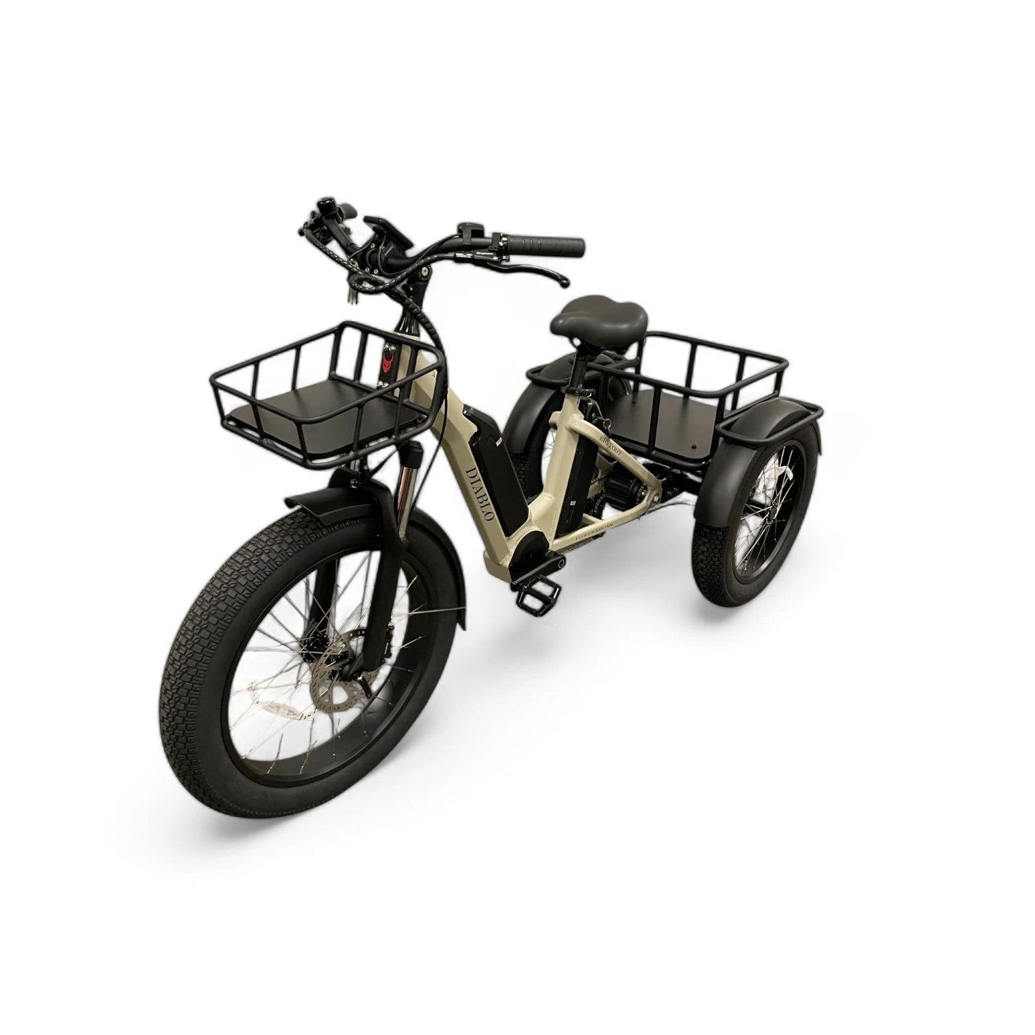 Diablo Big Foot Fatbike Driewieler Fiets Elektrisch Cargo - Fashion Grey Grijs - Twee accu's - AE-trading
