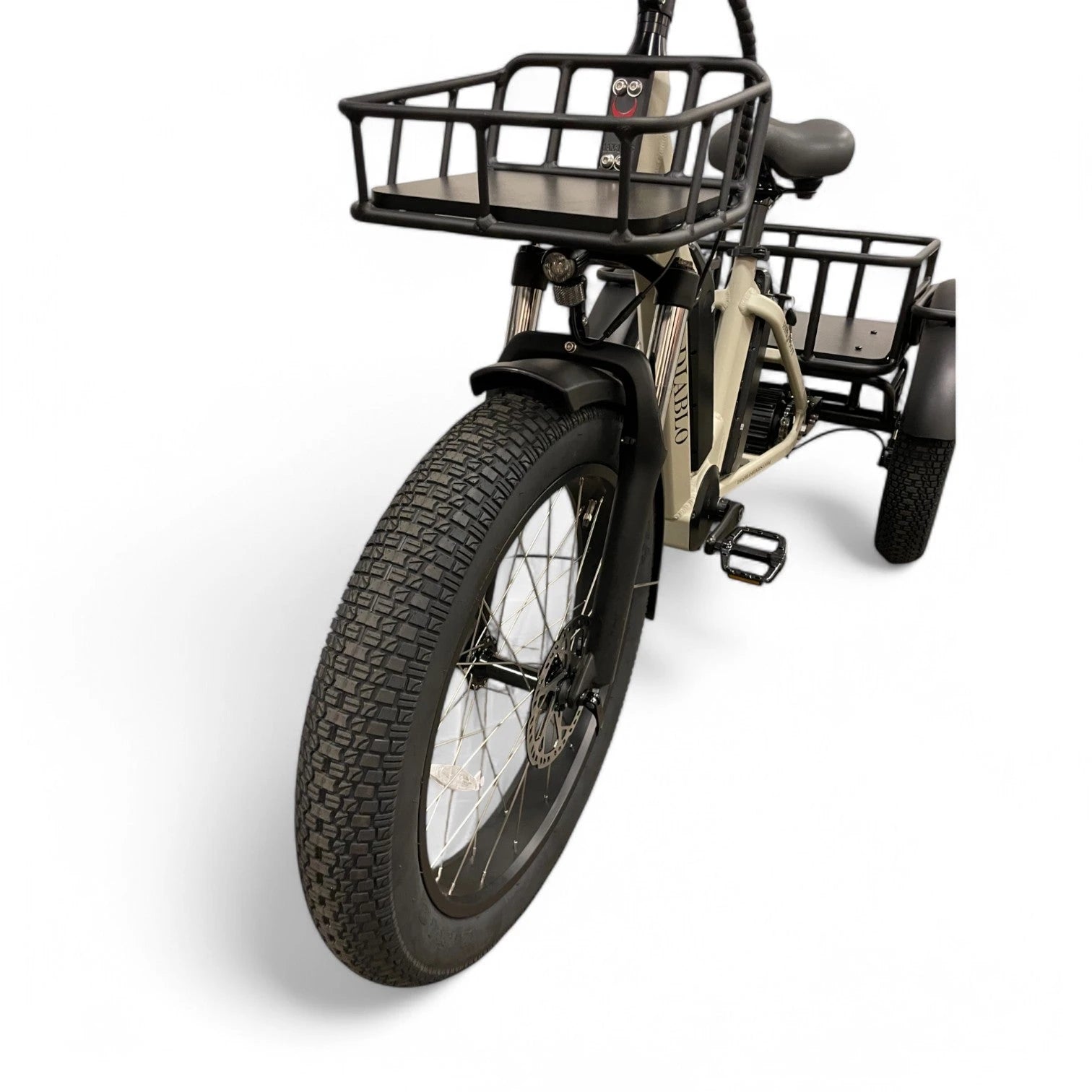 Diablo Big Foot Fatbike Driewieler Fiets Elektrisch Cargo - Fashion Grey Grijs - Twee accu's - AE-trading