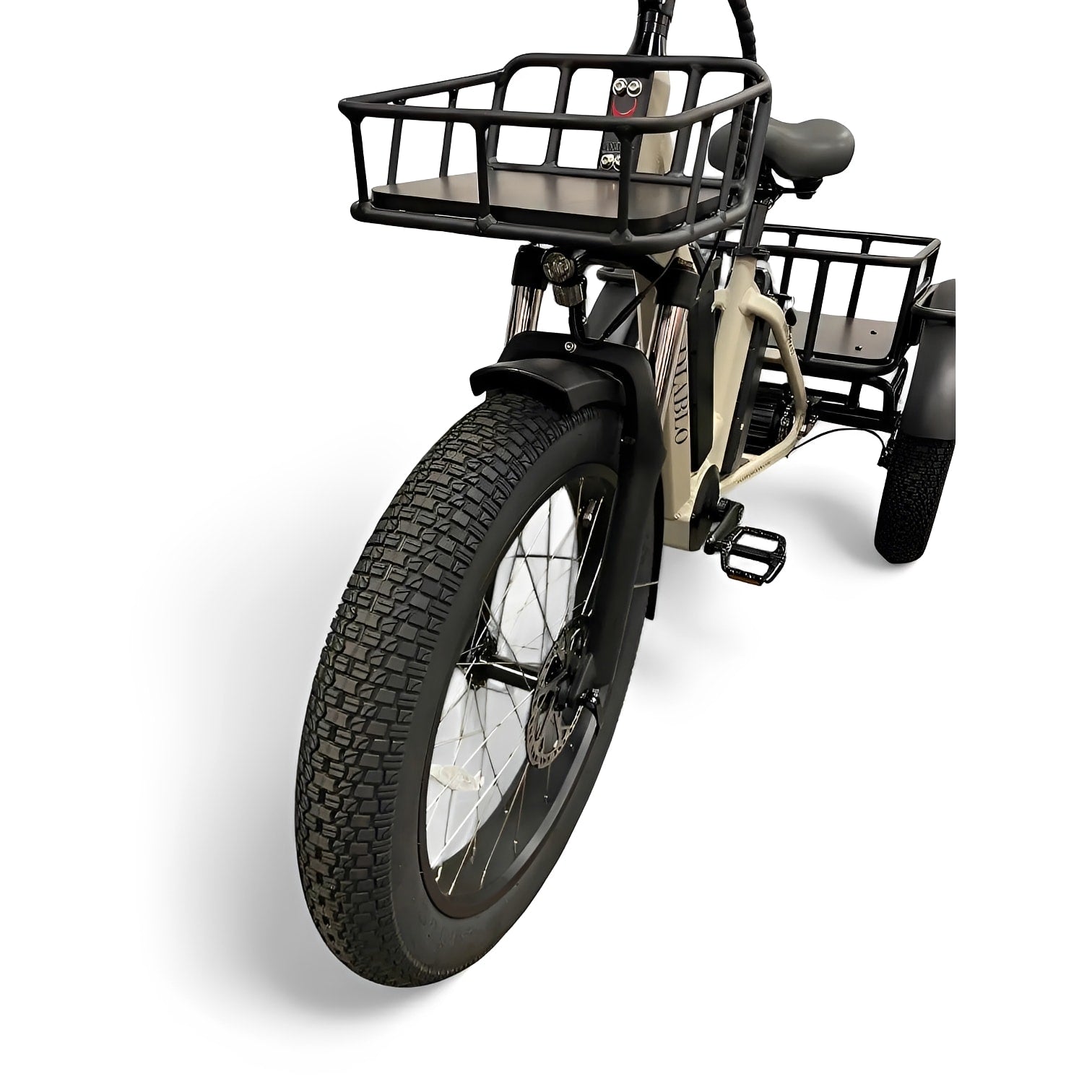 Diablo Big Foot Fatbike Driewieler Fiets Elektrisch Cargo - Fashion Grey Grijs - Twee accu's - AE-trading