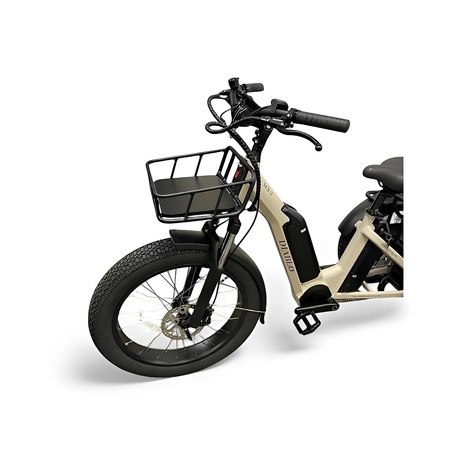 Diablo Big Foot Fatbike Driewieler Fiets Elektrisch Cargo - Fashion Grey Grijs - Twee accu's - AE-trading