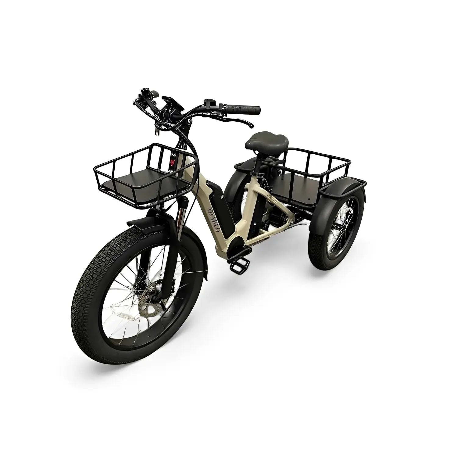 Diablo Big Foot Fatbike Driewieler Fiets Elektrisch Cargo - Fashion Grey Grijs - Twee accu's - AE-trading
