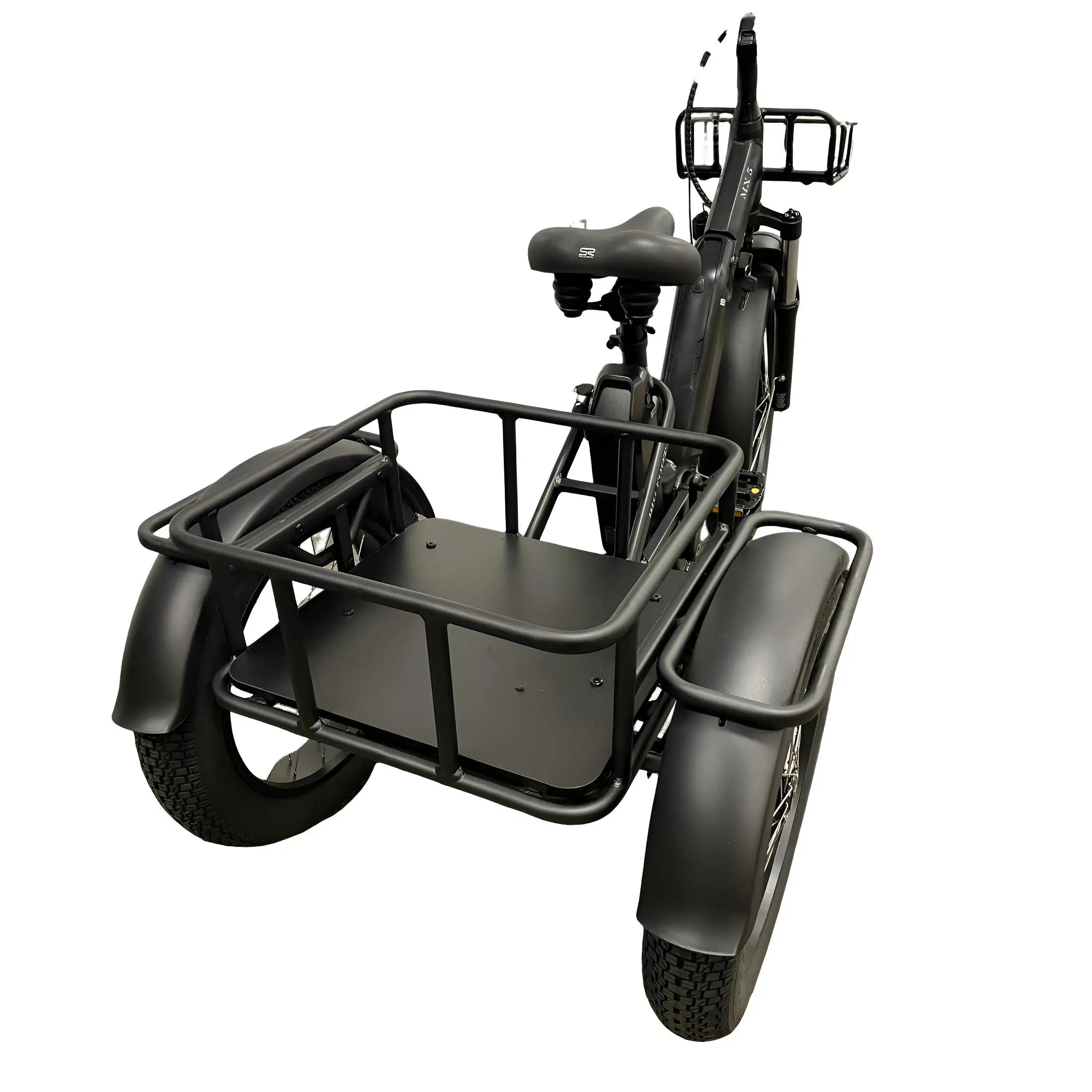 Diablo Big Foot Fatbike Driewieler Fiets Elektrisch Cargo - Mat zwart - Twee accu's - AE-trading