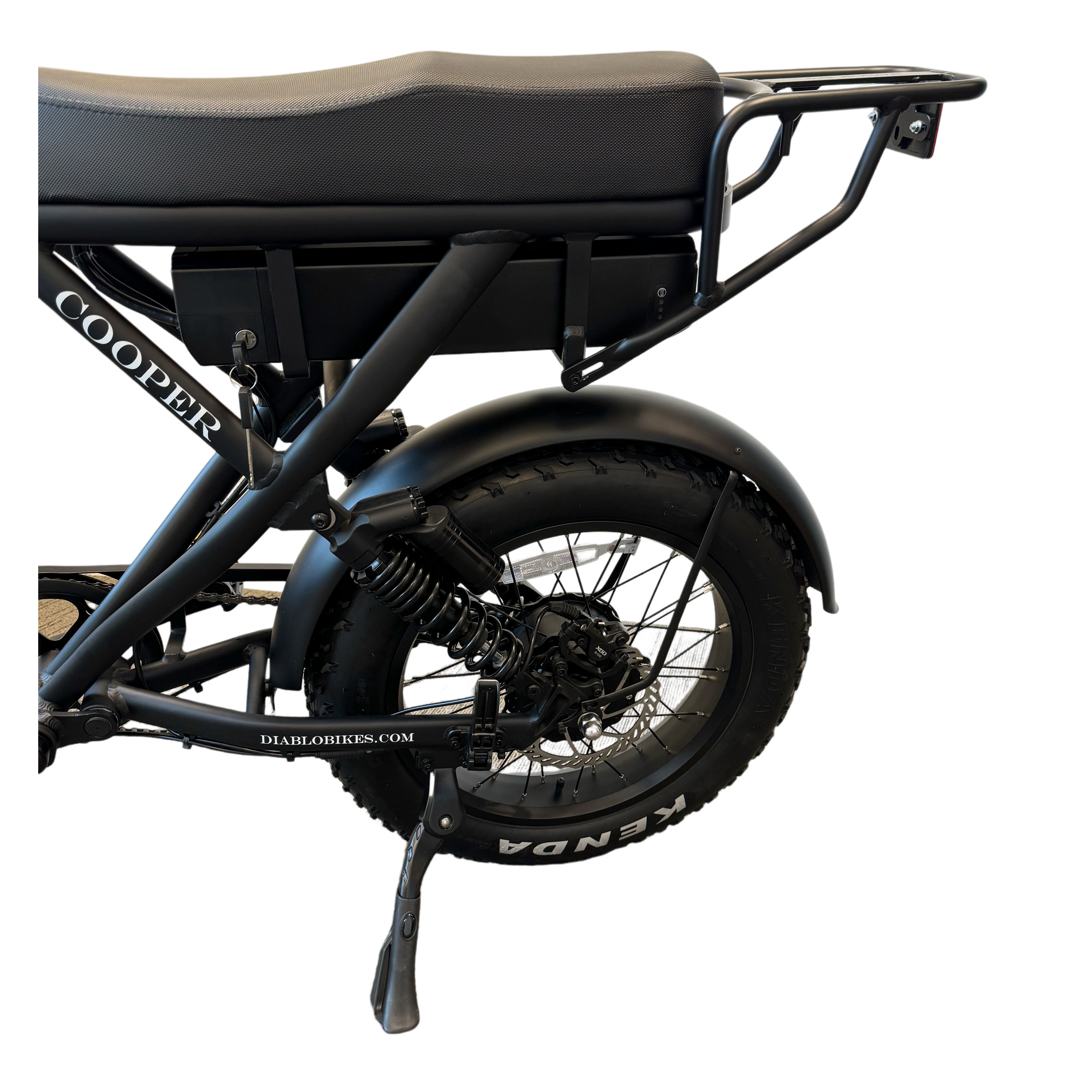 Diablo Cooper Fatbike 7DR Shimano Versnellingen Met Hydraulische remmen - Mat zwart