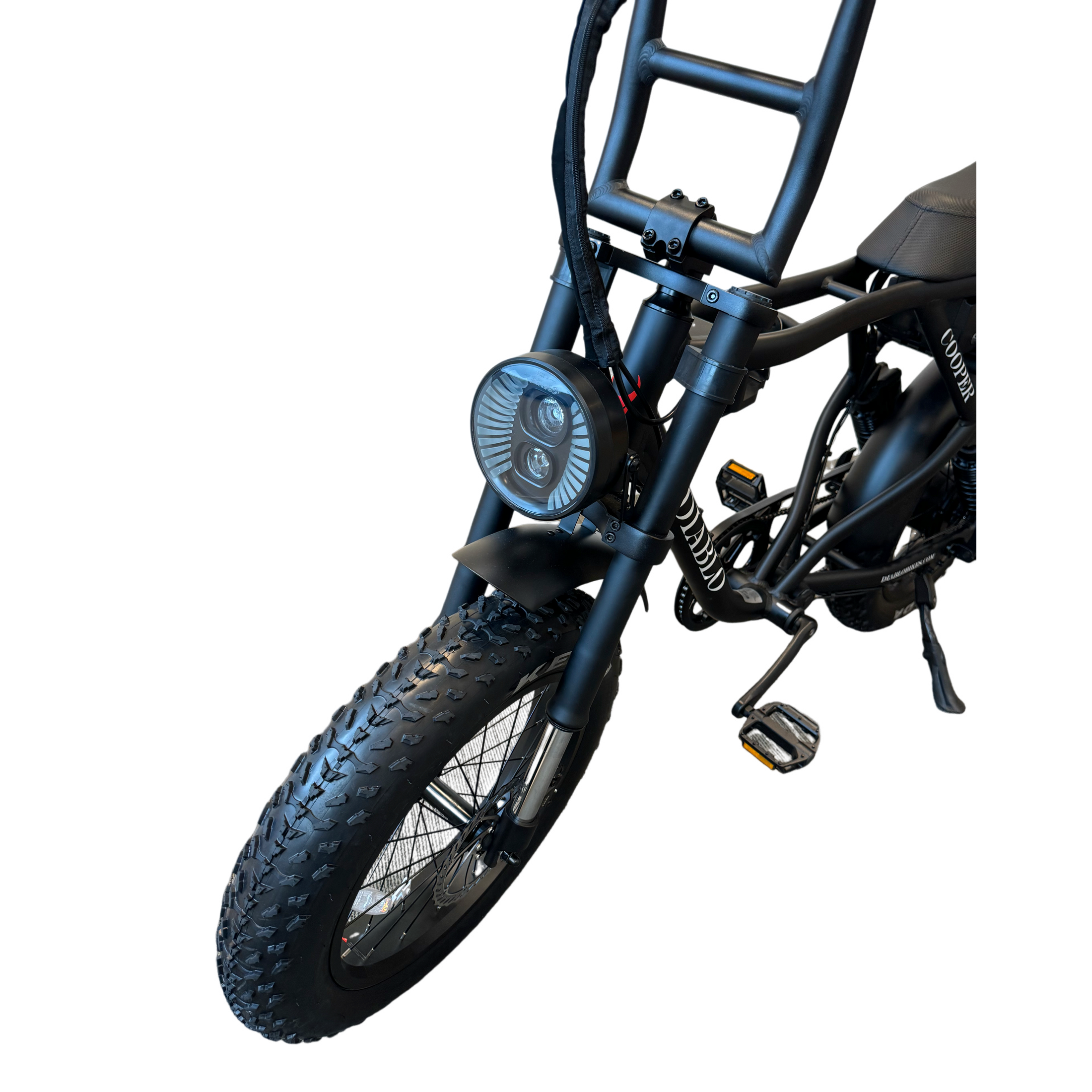 Diablo Cooper Fatbike 7DR Shimano Versnellingen Met Hydraulische remmen - Mat zwart