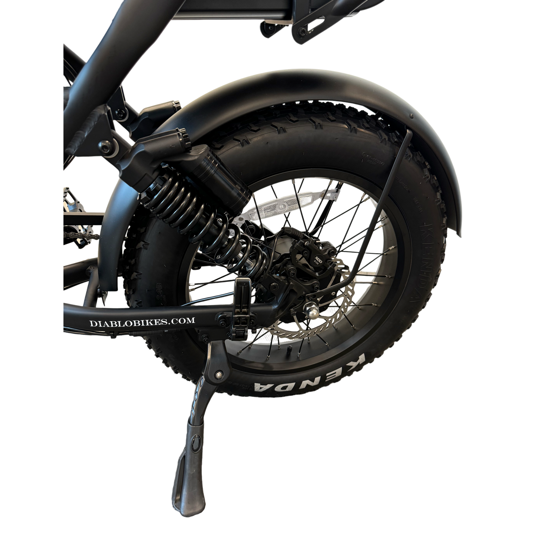 Diablo Cooper Fatbike 7DR Shimano Versnellingen Met Hydraulische remmen - Mat zwart