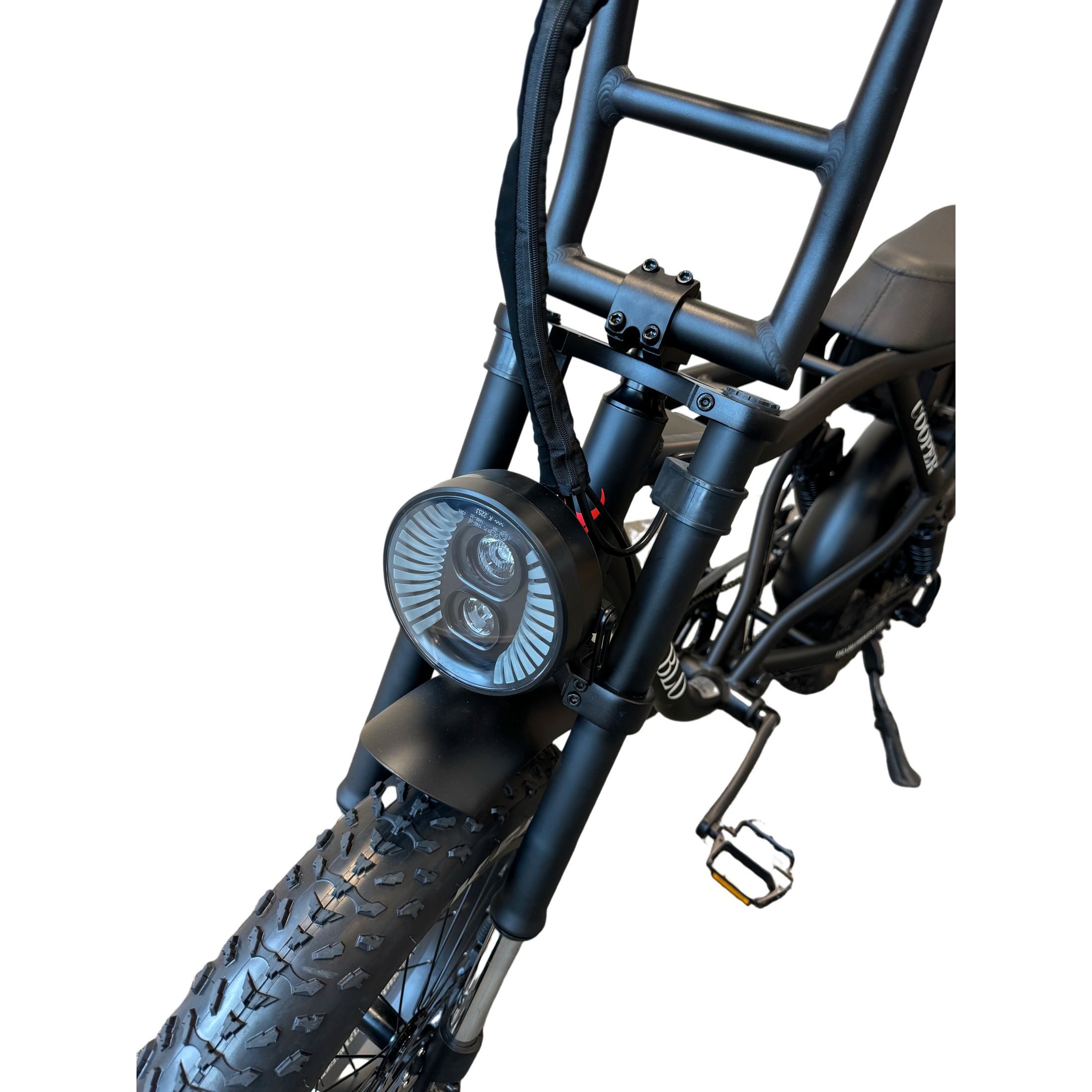 Diablo Cooper Fatbike 7DR Shimano Versnellingen Met Hydraulische remmen - Mat zwart