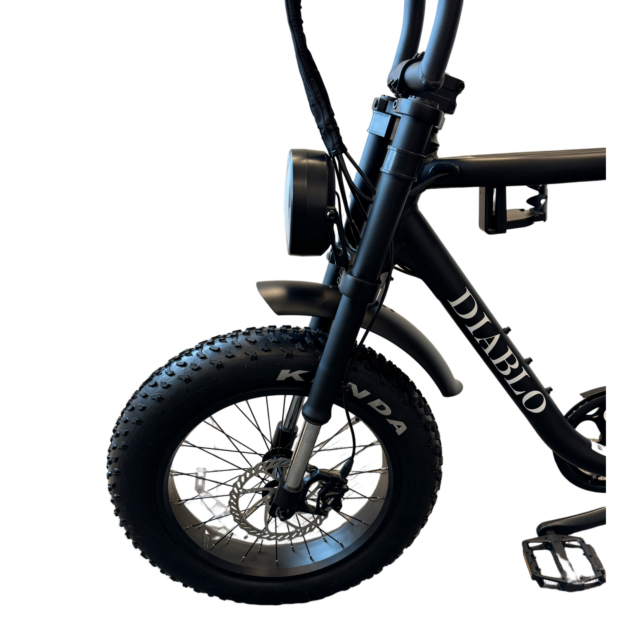 Diablo Cooper Fatbike 7DR Shimano Versnellingen Met Hydraulische remmen - Mat zwart