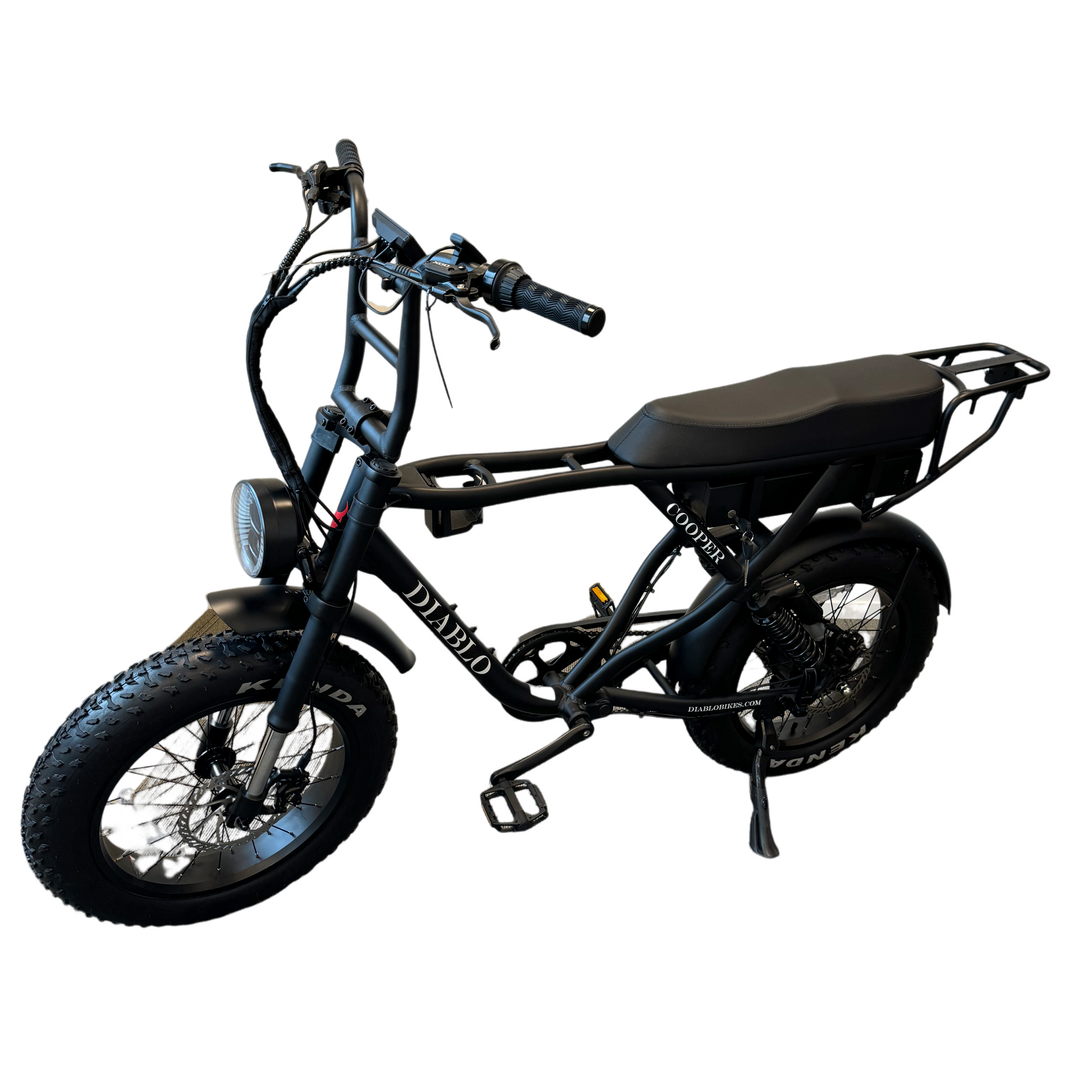 Diablo Cooper Fatbike 7DR Shimano Versnellingen Met Hydraulische remmen - Mat zwart