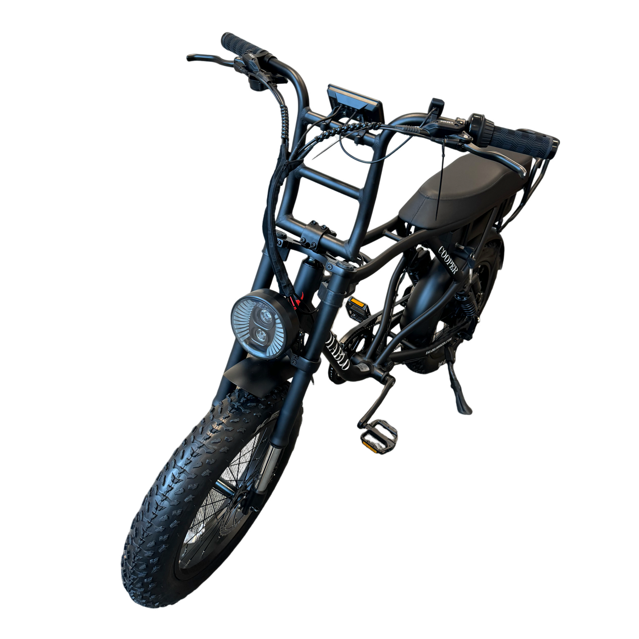 Diablo Cooper Fatbike 7DR Shimano Versnellingen Met Hydraulische remmen - Mat zwart