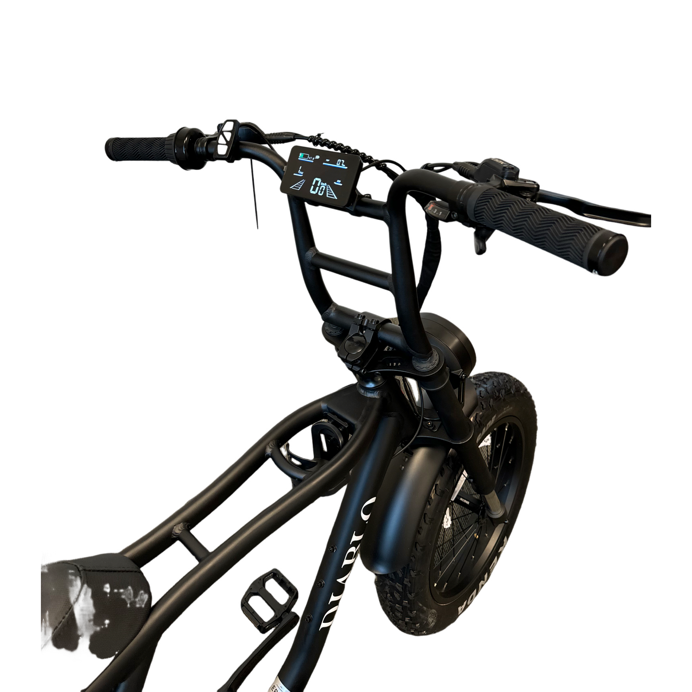 Diablo Cooper Fatbike 7DR Shimano Versnellingen Met Hydraulische remmen - Mat zwart