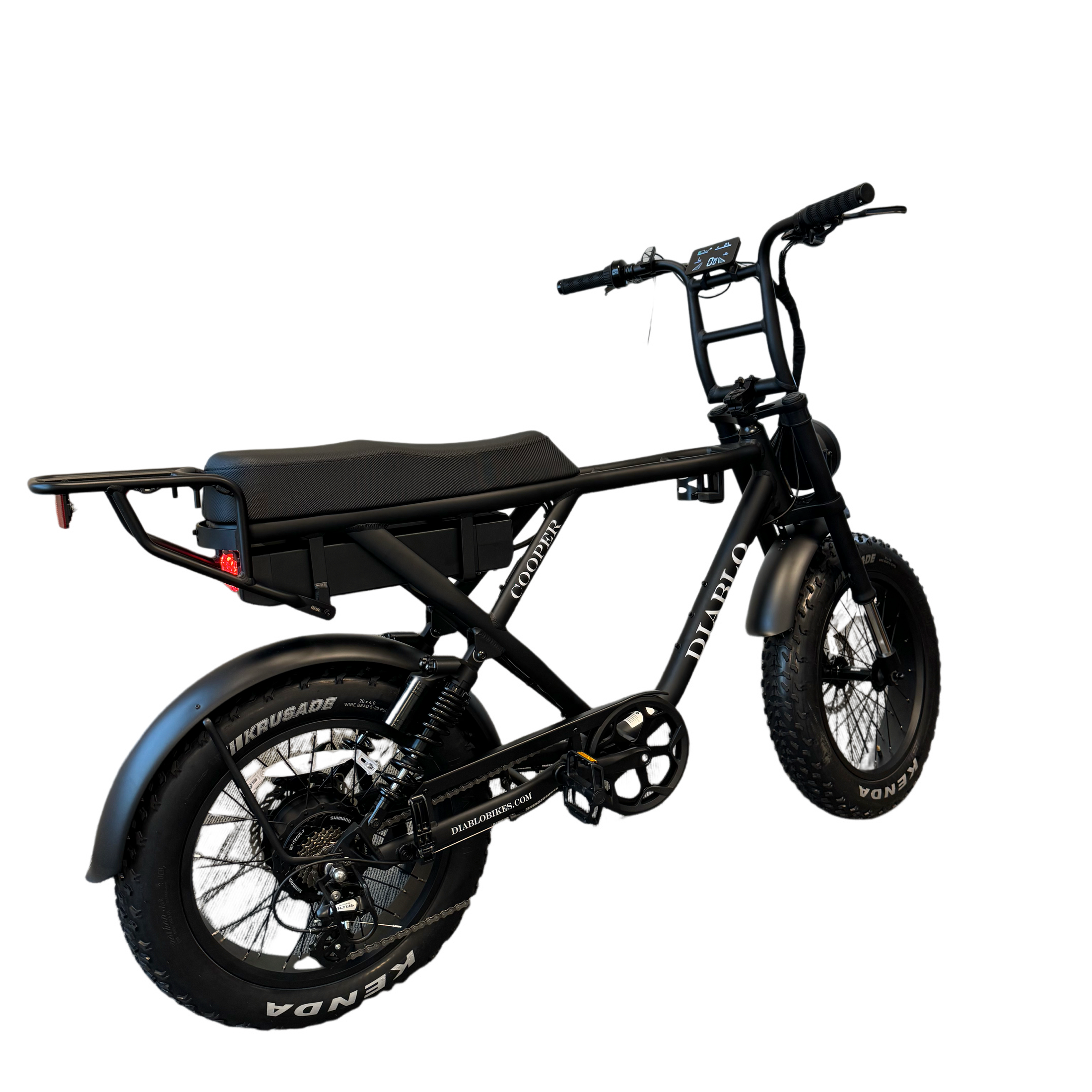 Diablo Cooper Fatbike 7DR Shimano Versnellingen Met Hydraulische remmen - Mat zwart