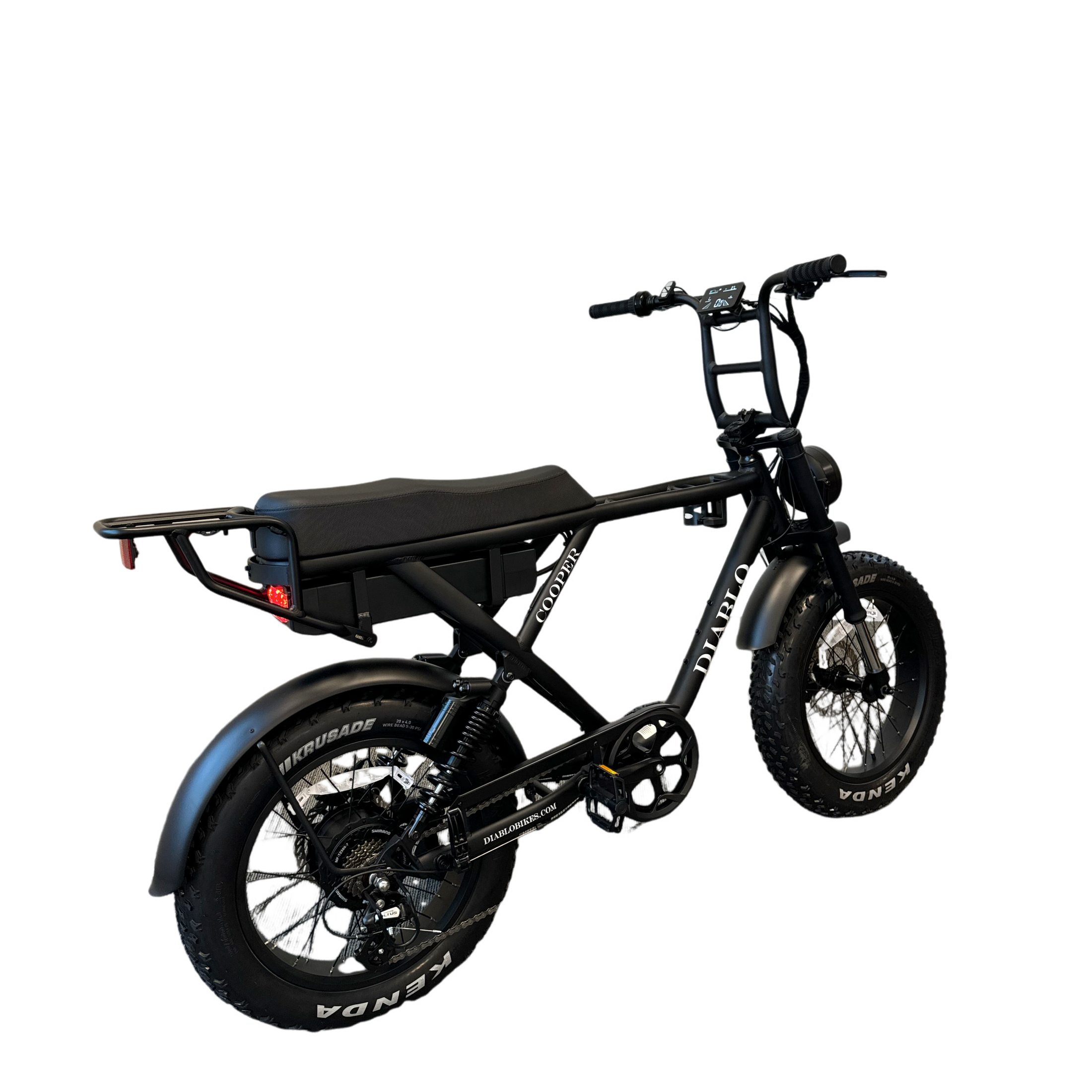 Diablo Cooper Fatbike 7DR Shimano Versnellingen Met Hydraulische remmen - Mat zwart