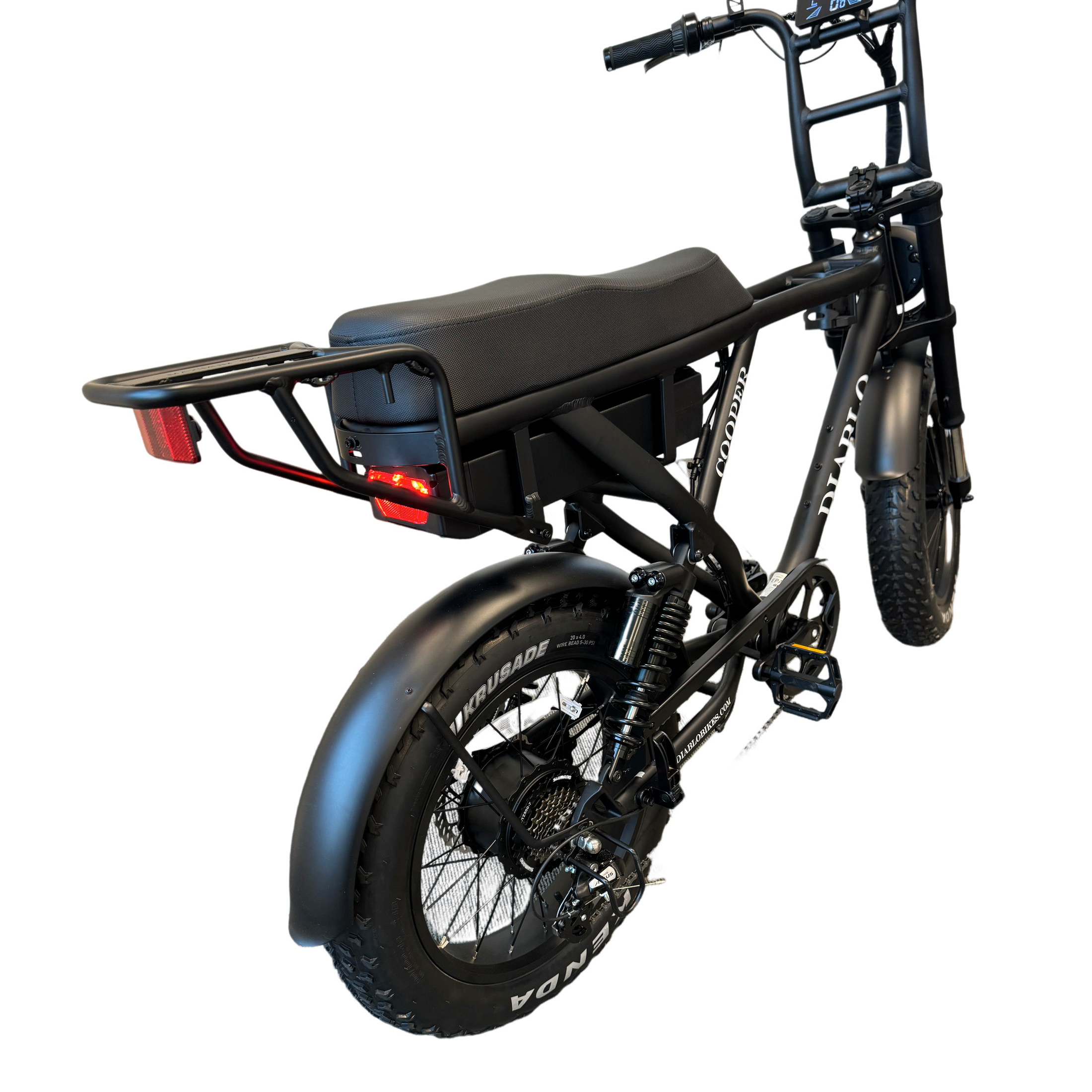 Diablo Cooper Fatbike 7DR Shimano Versnellingen Met Hydraulische remmen - Mat zwart