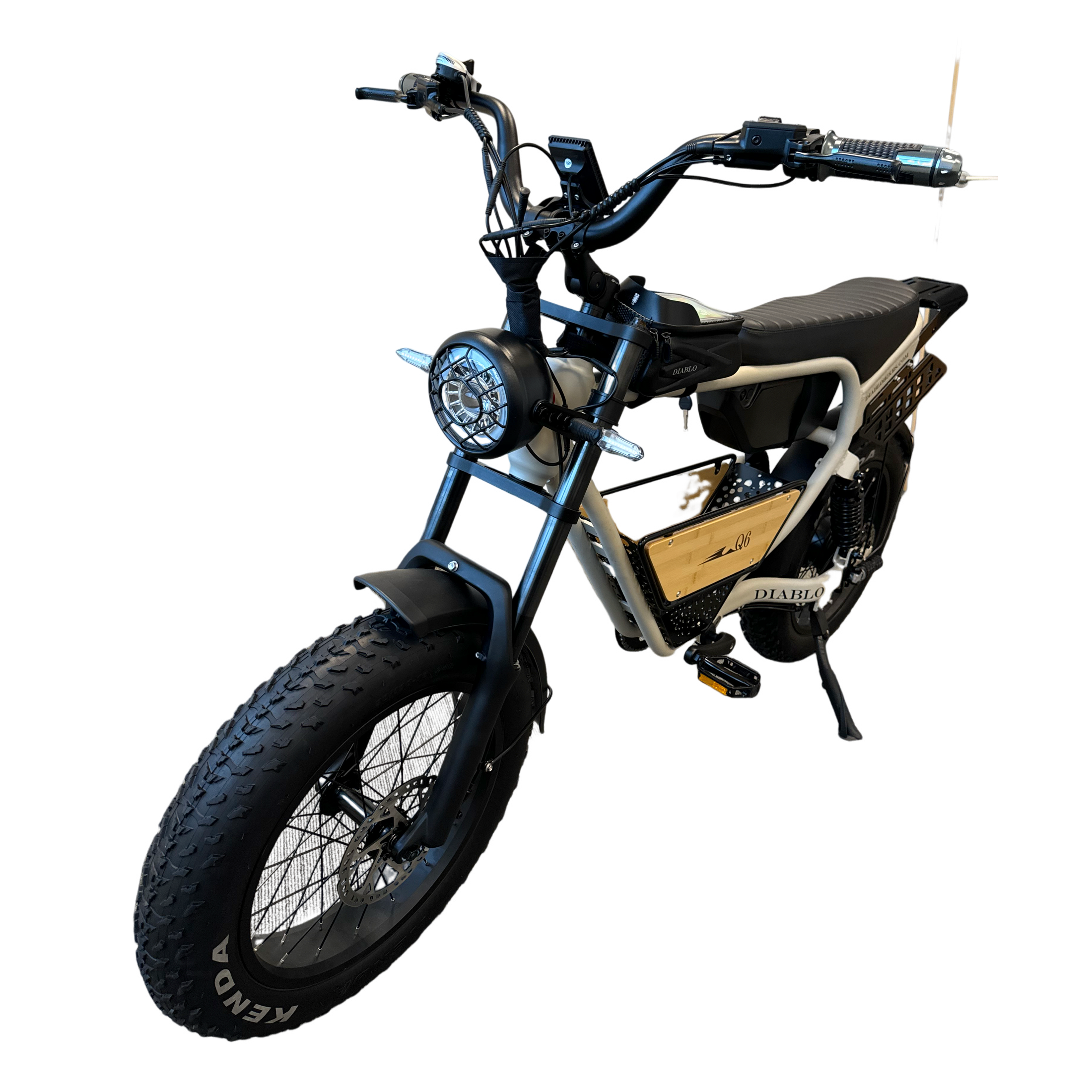 Diablo Q6 Fatbike 7RD Shimano Versnellingen en Hydraulische Remmen met alle Accessoires - Fashion Grey - AE-trading