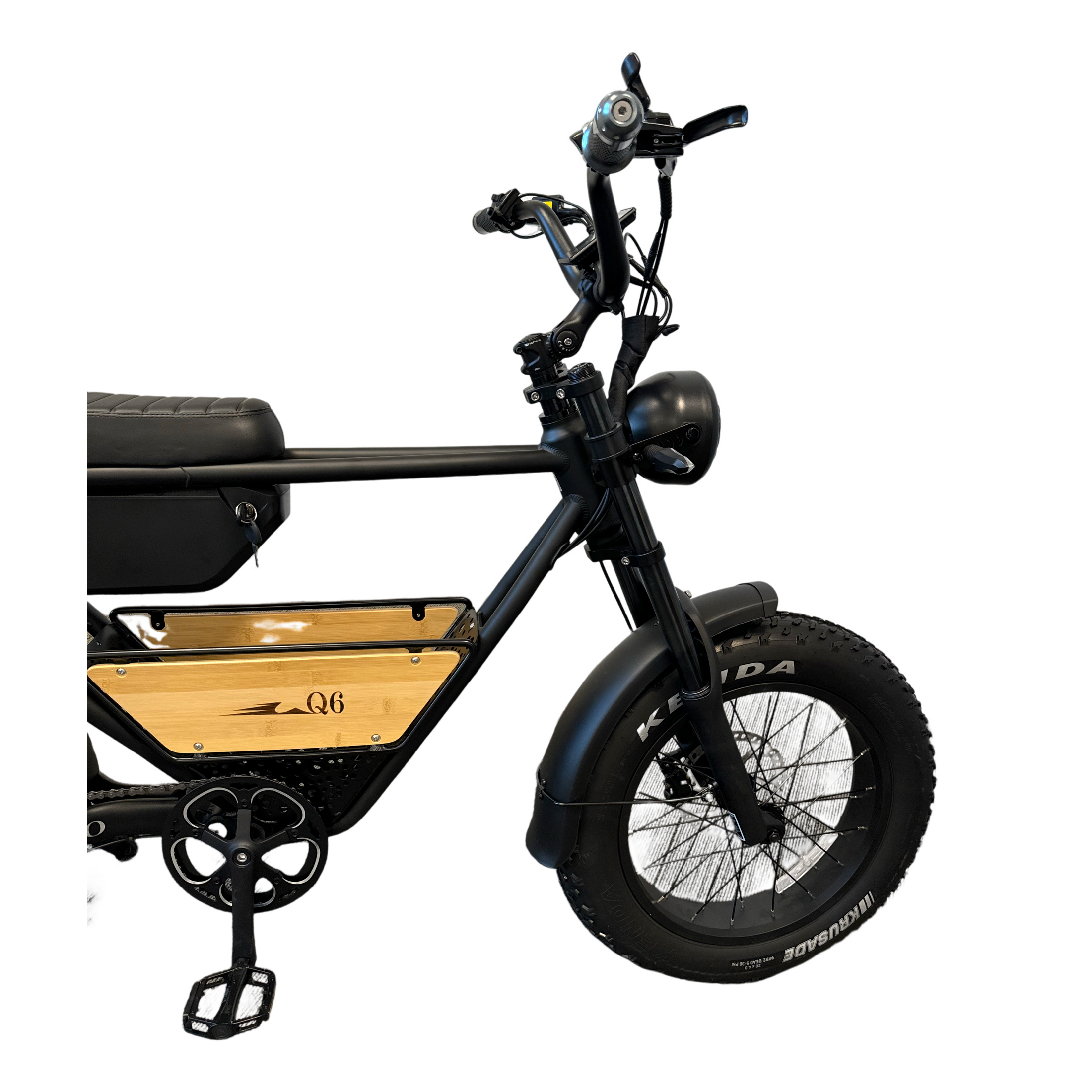 Diablo Q6 Fatbike 7RD Shimano Versnellingen en Hydraulische remmen inclusief alle accessoires - Mat zwart - AE-trading