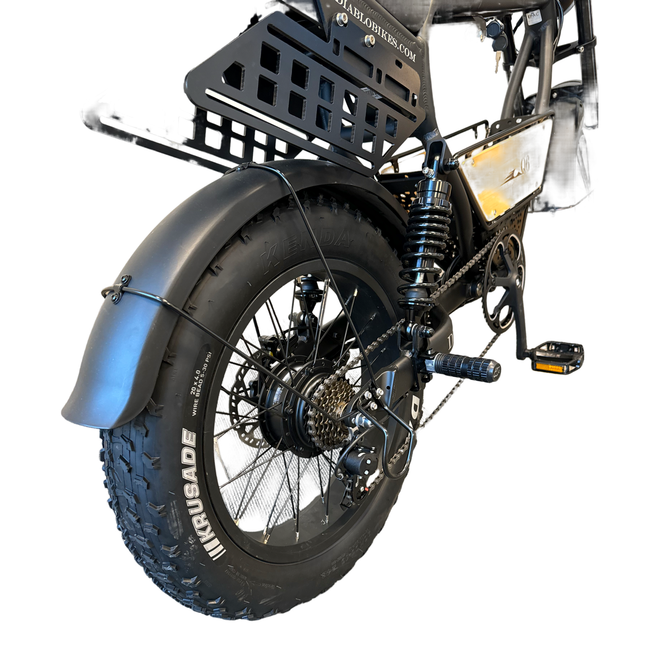 Diablo Q6 Fatbike 7RD Shimano Versnellingen en Hydraulische remmen inclusief alle accessoires - Mat zwart - AE-trading