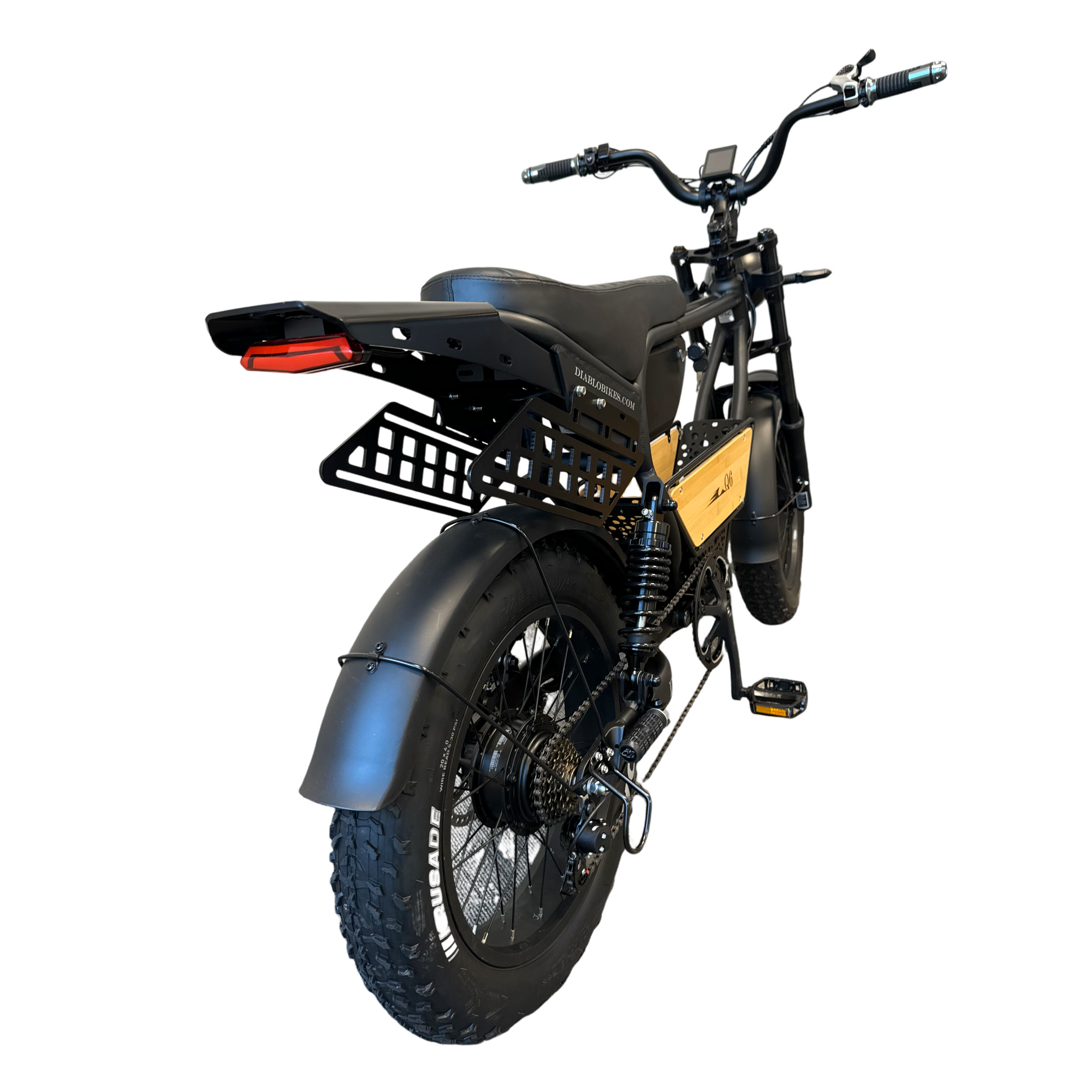 Diablo Q6 Fatbike 7RD Shimano Versnellingen en Hydraulische remmen inclusief alle accessoires - Mat zwart - AE-trading