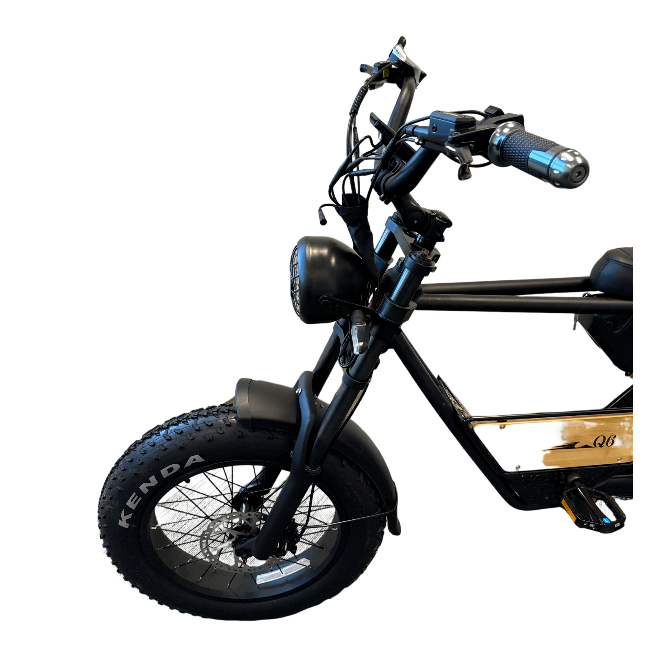 Diablo Q6 Fatbike 7RD Shimano Versnellingen en Hydraulische remmen inclusief alle accessoires - Mat zwart - AE-trading