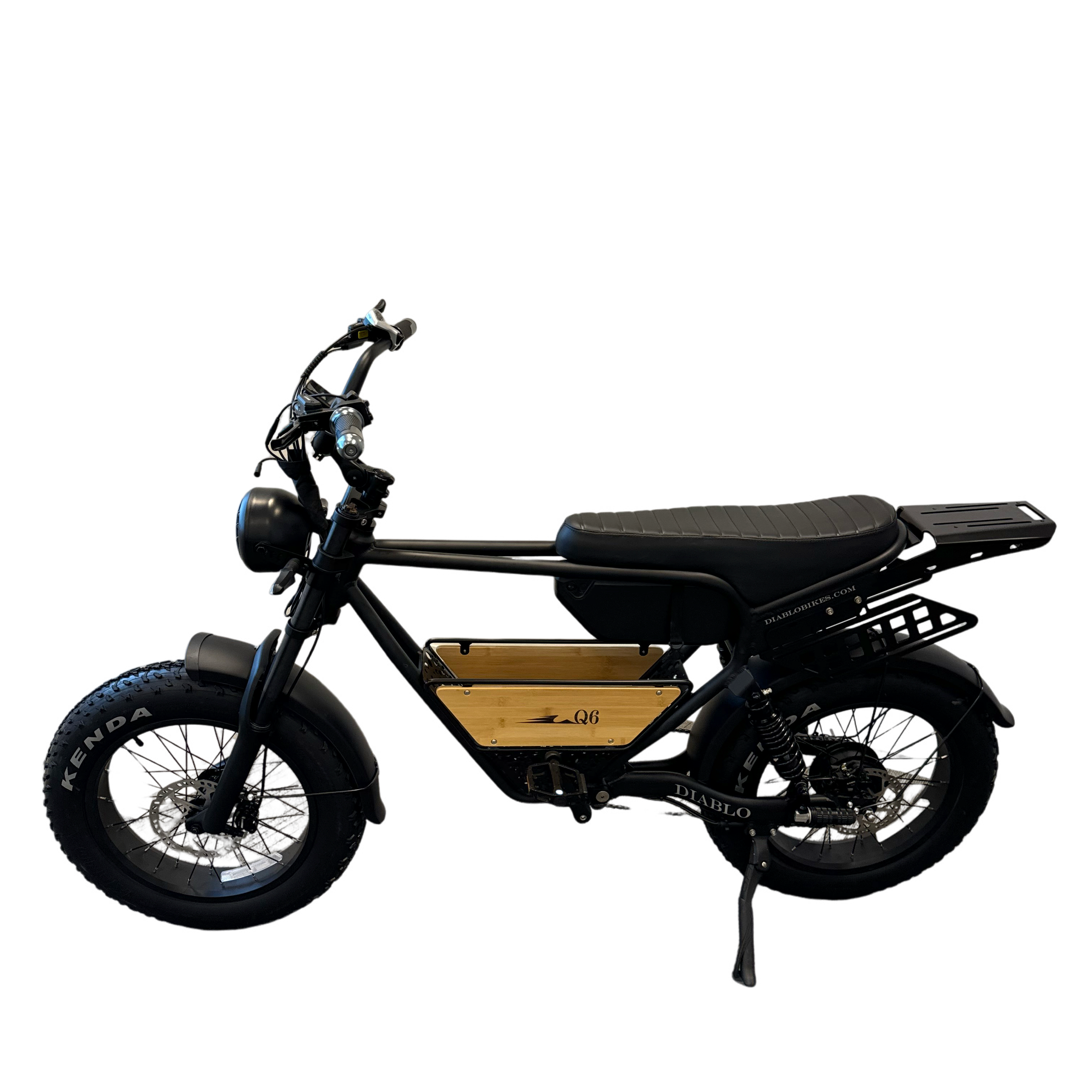 Diablo Q6 Fatbike 7RD Shimano Versnellingen en Hydraulische remmen inclusief alle accessoires - Mat zwart - AE-trading