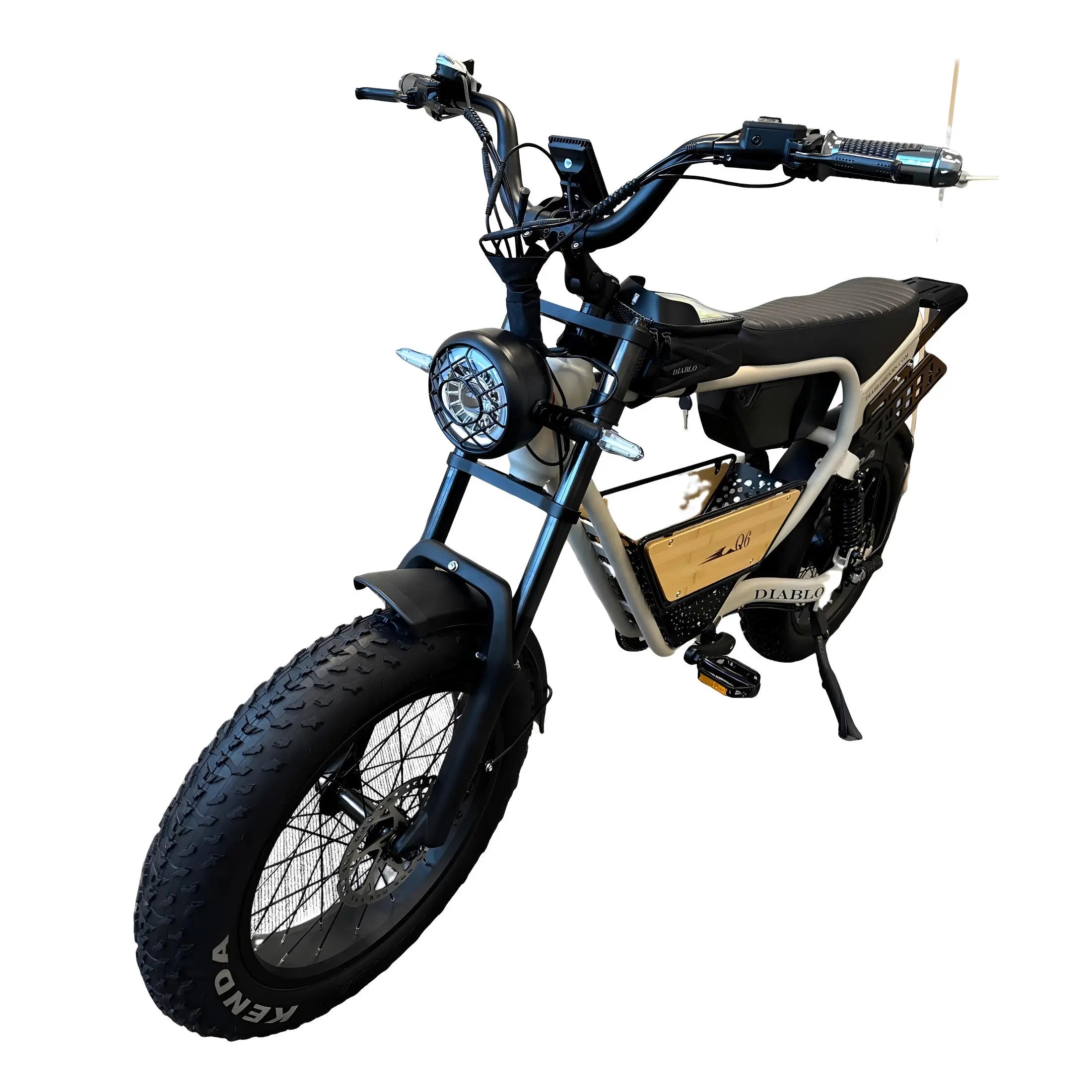 Diablo Q6 Fatbike 7RD Shimano Versnellingen en Hydraulische Remmen met alle Accessoires - Fashion Grey - AE-trading