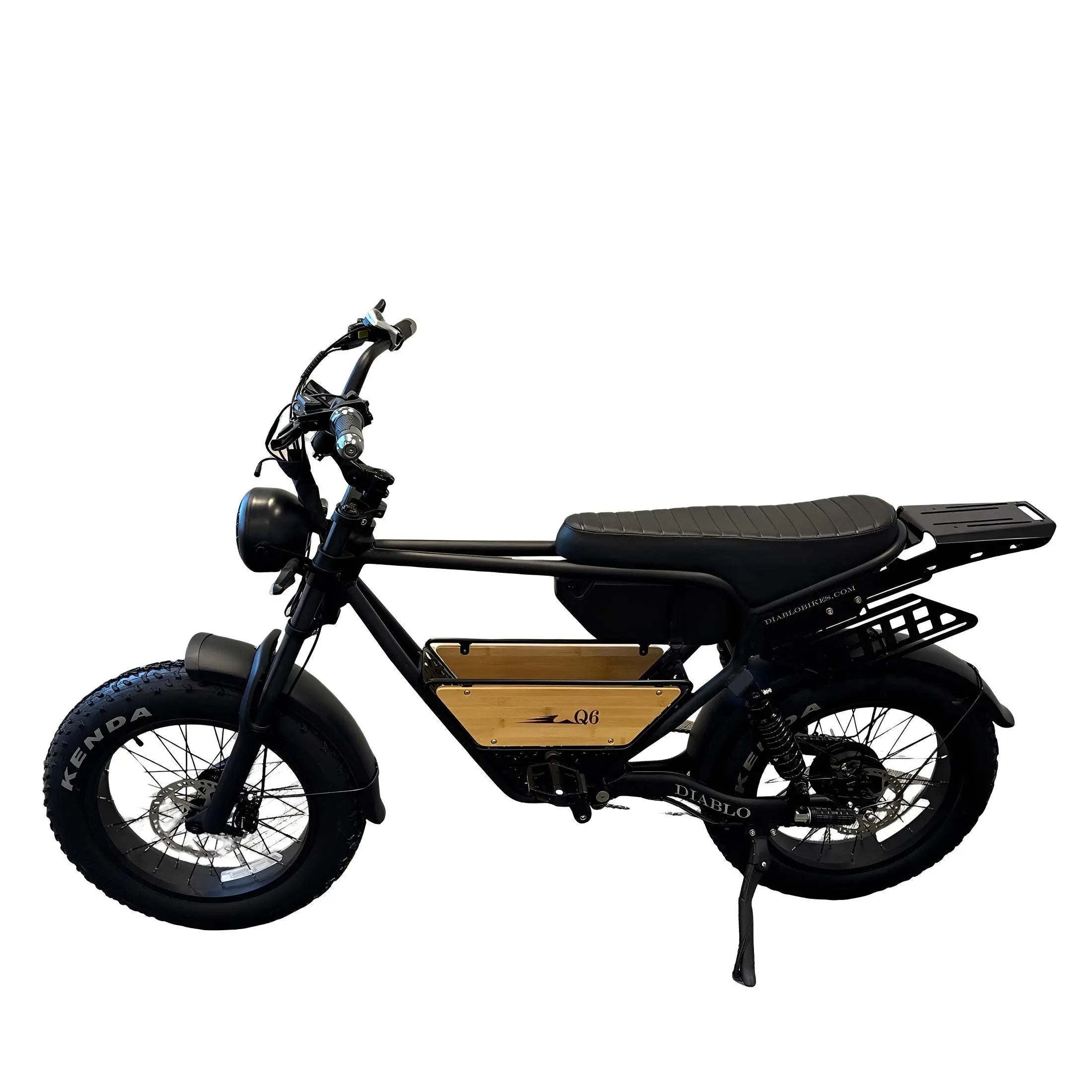 Diablo Q6 Fatbike 7RD Shimano Versnellingen en Hydraulische remmen inclusief alle accessoires - Mat zwart - AE-trading