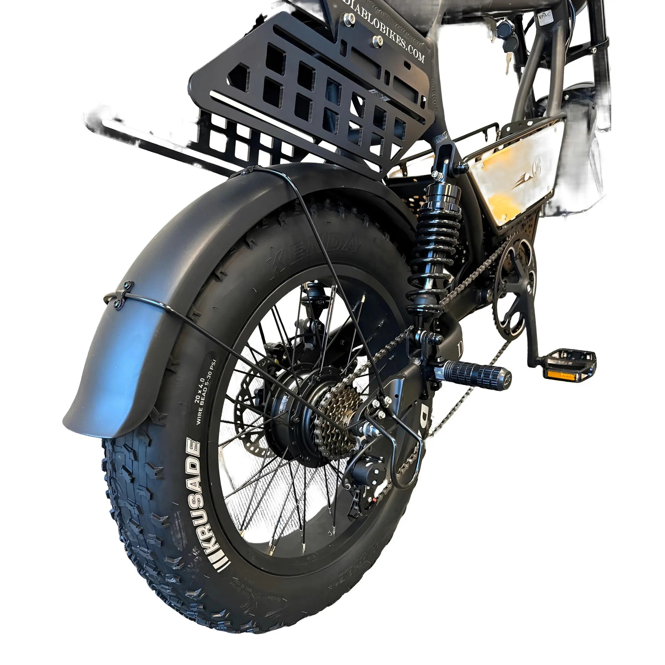 Diablo Q6 Fatbike 7RD Shimano Versnellingen en Hydraulische remmen inclusief alle accessoires - Mat zwart - AE-trading