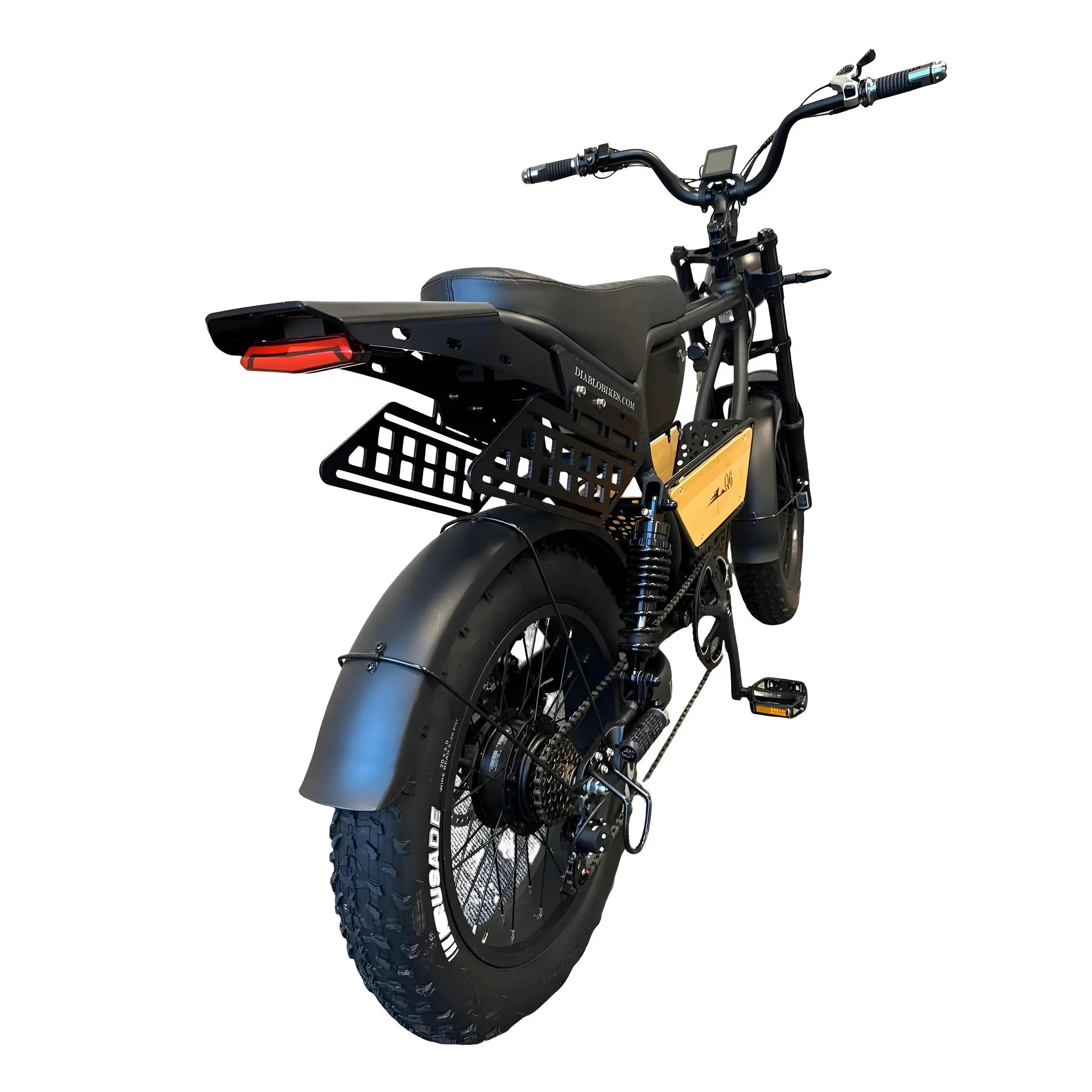 Diablo Q6 Fatbike 7RD Shimano Versnellingen en Hydraulische remmen inclusief alle accessoires - Mat zwart - AE-trading