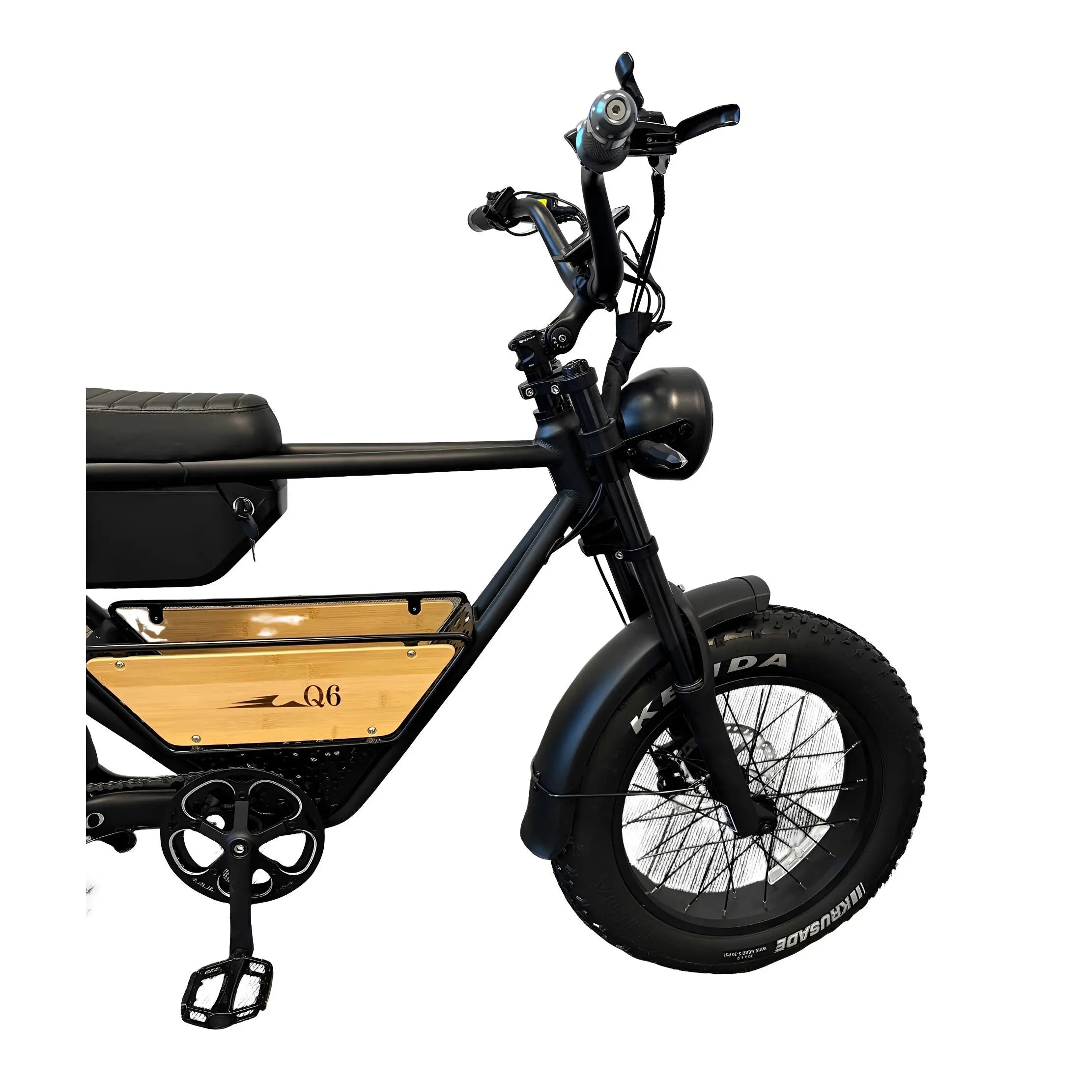 Diablo Q6 Fatbike 7RD Shimano Versnellingen en Hydraulische remmen inclusief alle accessoires - Mat zwart - AE-trading