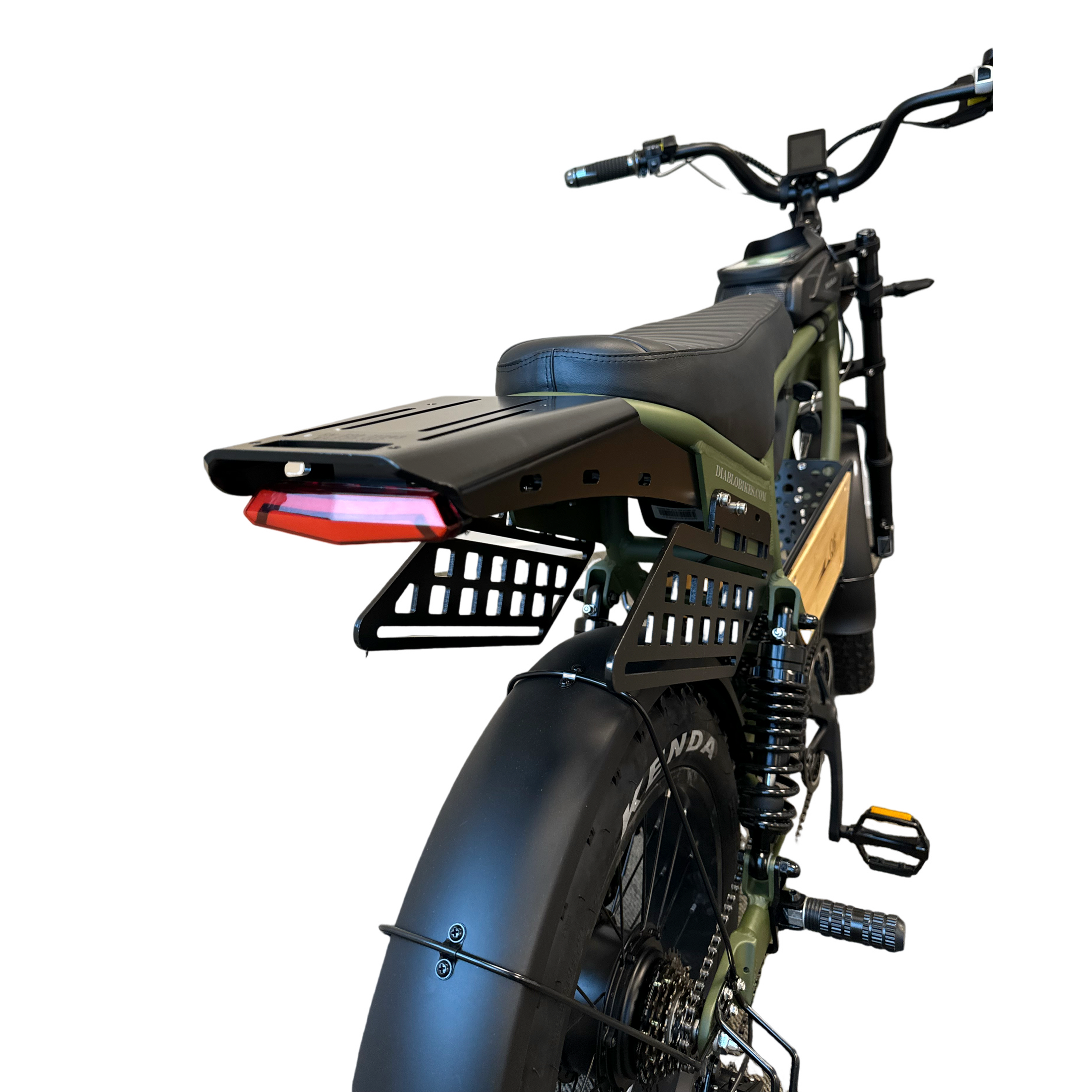 Diablo Q6 Fatbike 7RD Shimano en Hydraulische remmen met alle Accessoires - Mat Groen - AE-trading