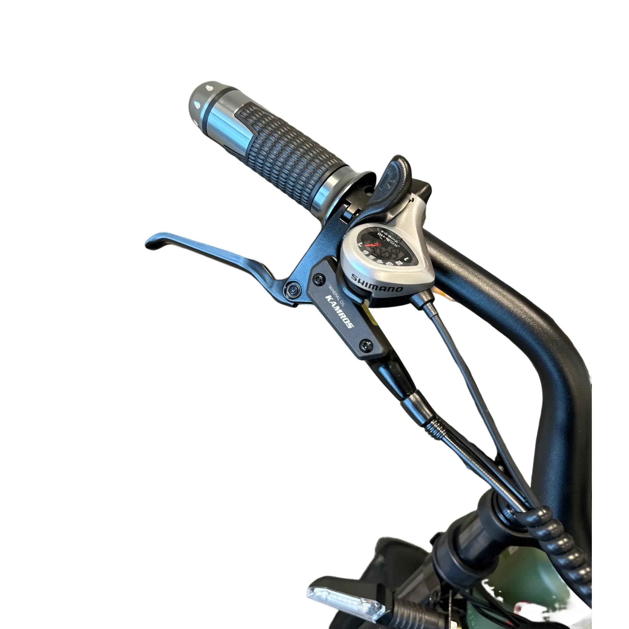 Diablo Q6 Fatbike 7RD Shimano en Hydraulische remmen met alle Accessoires - Mat Groen - AE-trading