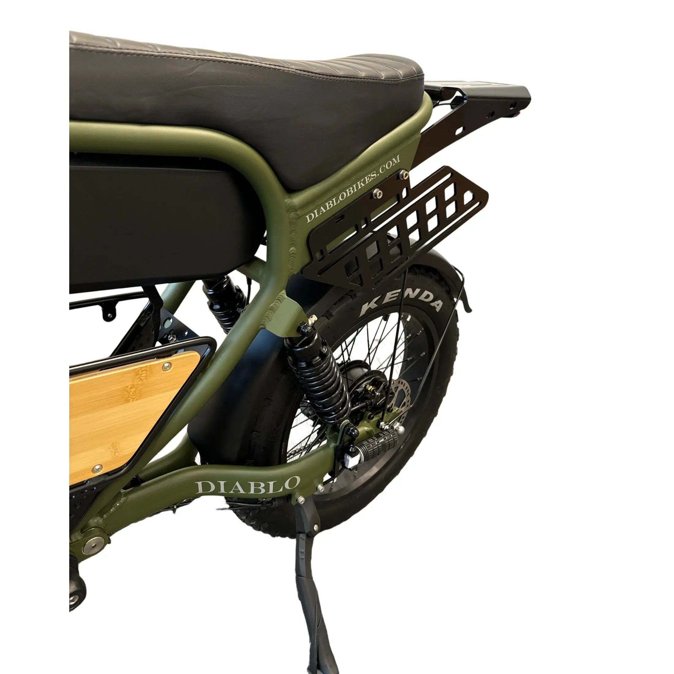 Diablo Q6 Fatbike 7RD Shimano en Hydraulische remmen met alle Accessoires - Mat Groen - AE-trading