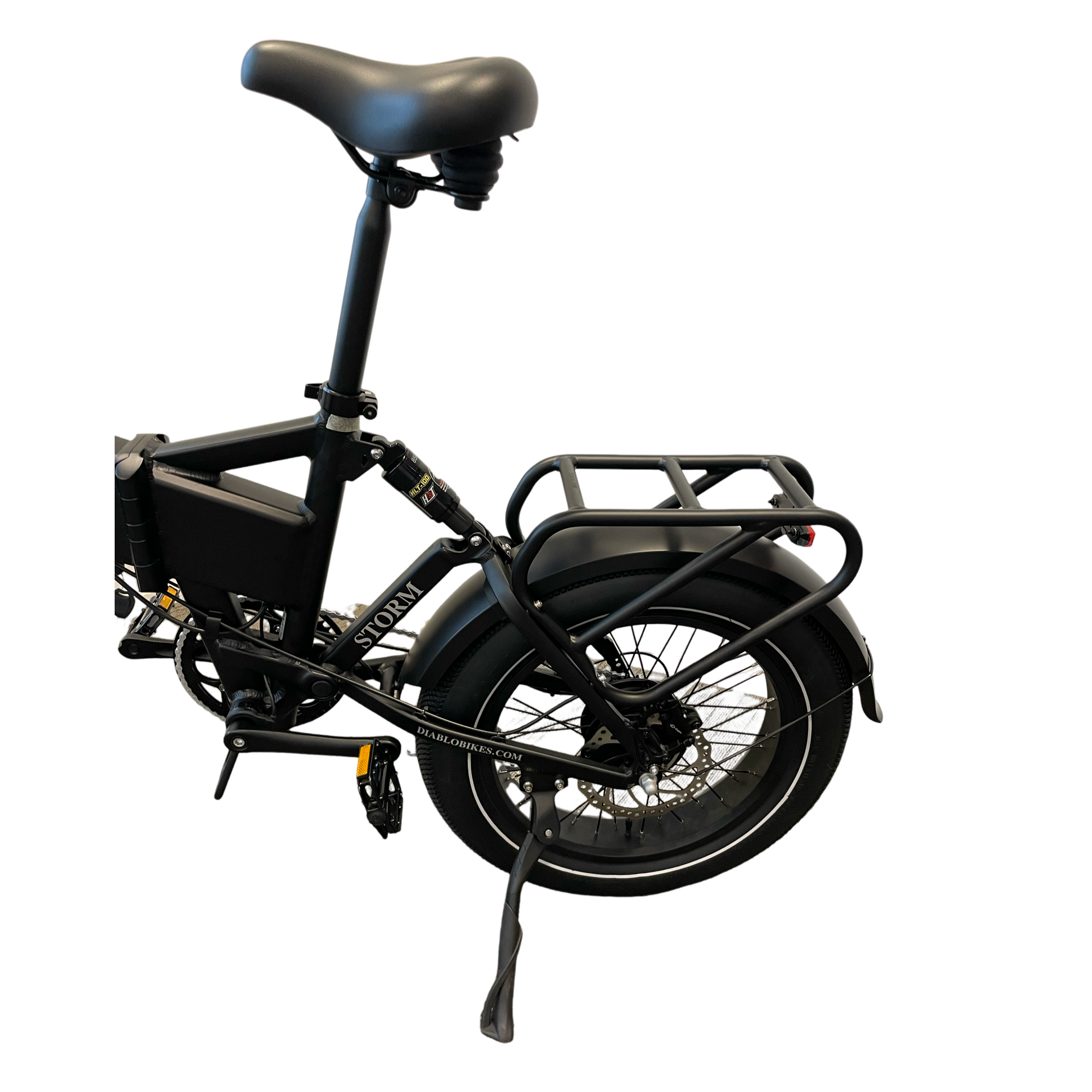 Diablo Storm Fatbike Vouwfiets met Hydraulische remmen - Mat Zwart - AE-trading