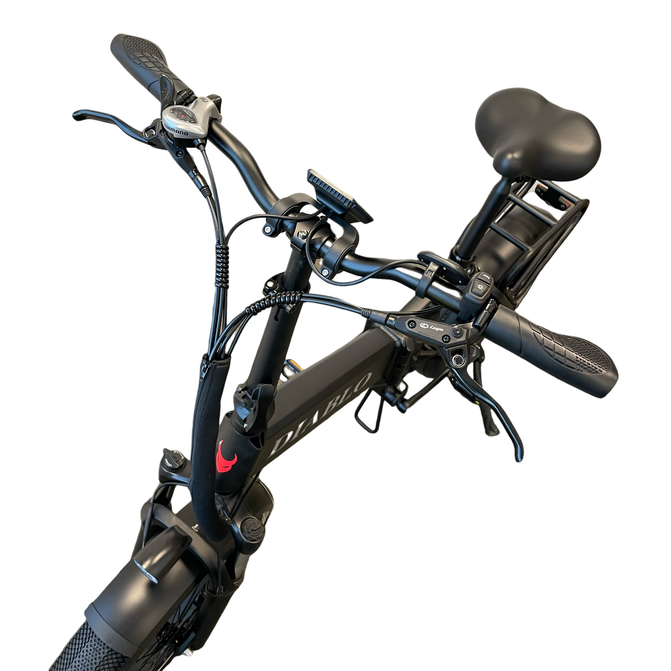 Diablo Storm Fatbike Vouwfiets met Hydraulische remmen - Mat Zwart - AE-trading