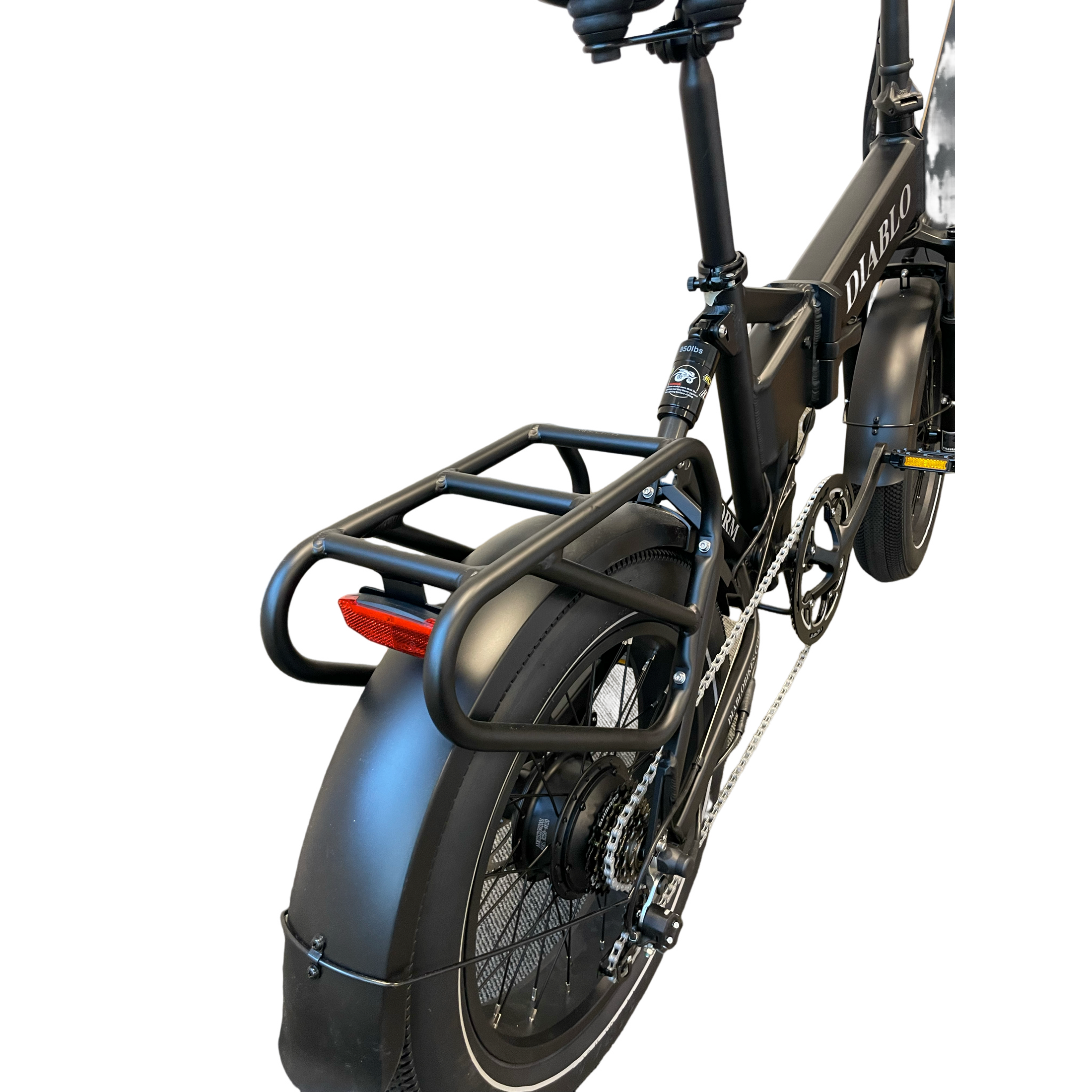 Diablo Storm Fatbike Vouwfiets met Hydraulische remmen - Mat Zwart - AE-trading