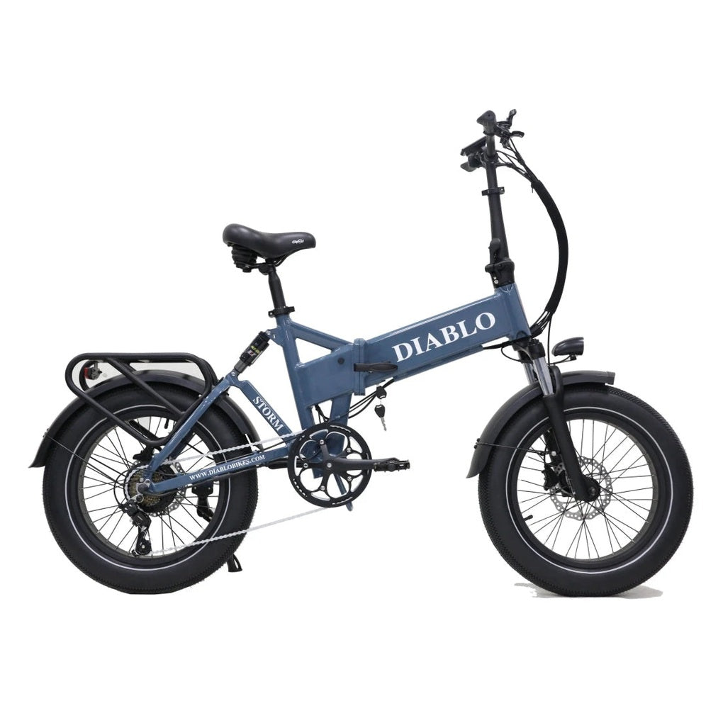 Diablo Storm Fatbike Vouwfiets met Hydraulische remmen - Donker Blauw - AE-trading