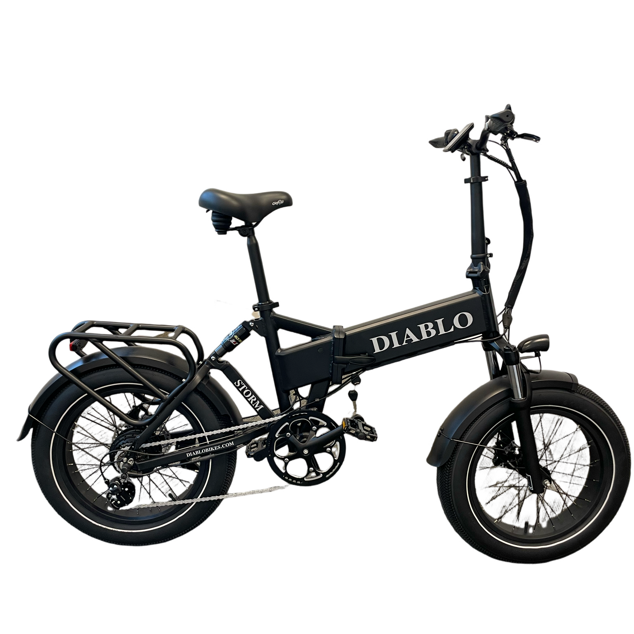 Diablo Storm Fatbike Vouwfiets met Hydraulische remmen - Mat Zwart - AE-trading