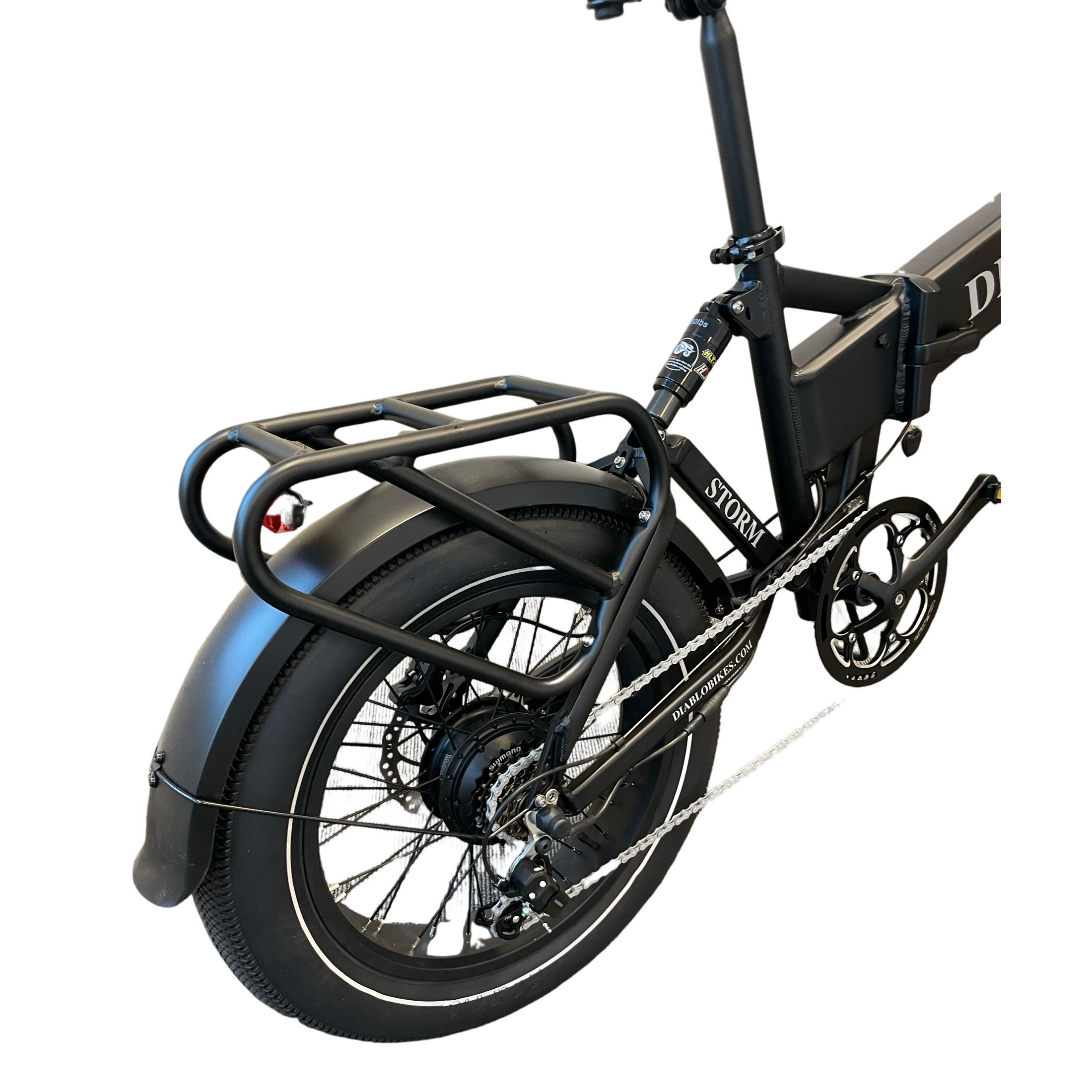 Diablo Storm Fatbike Vouwfiets met Hydraulische remmen - Mat Zwart - AE-trading