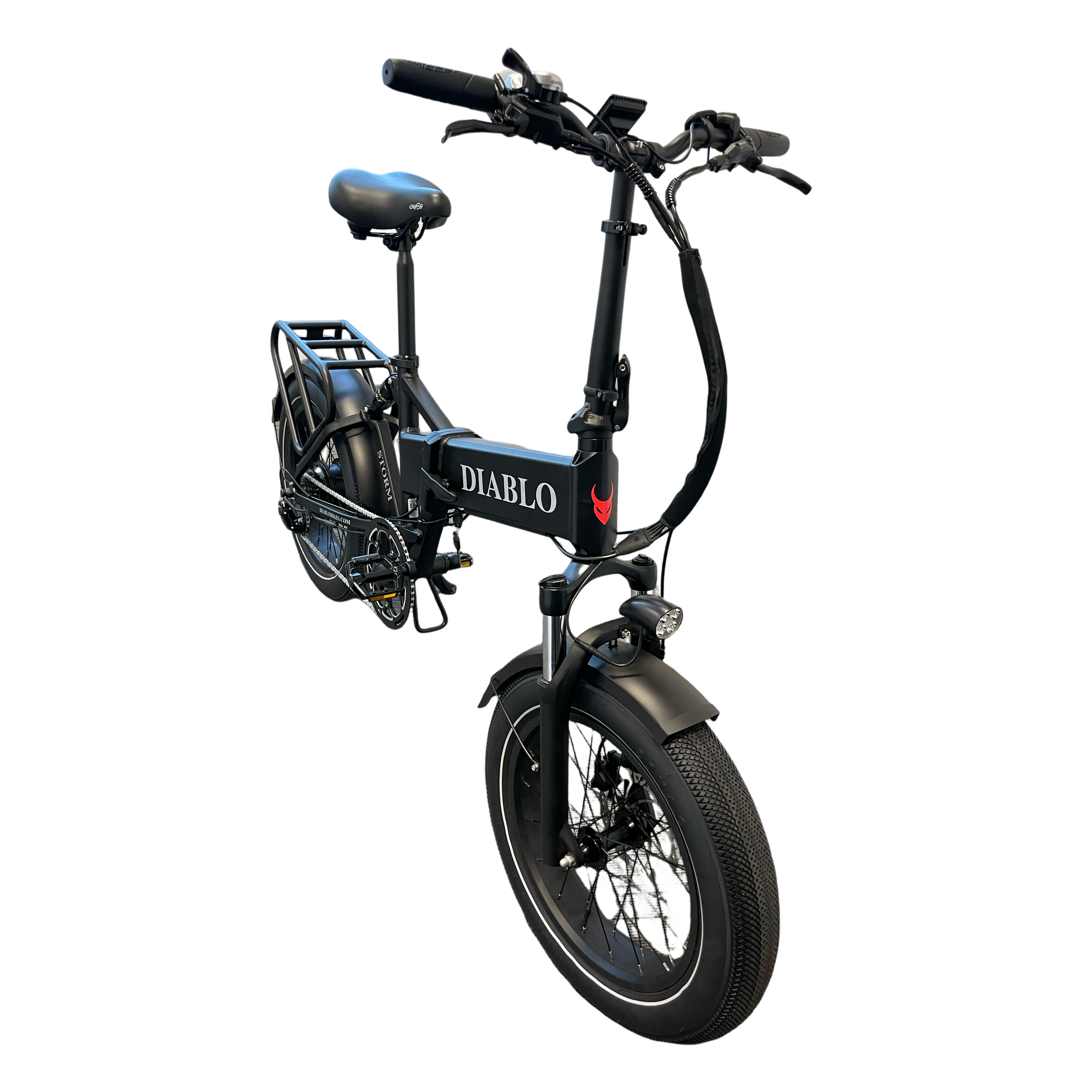 Diablo Storm Fatbike Vouwfiets met Hydraulische remmen - Mat Zwart - AE-trading