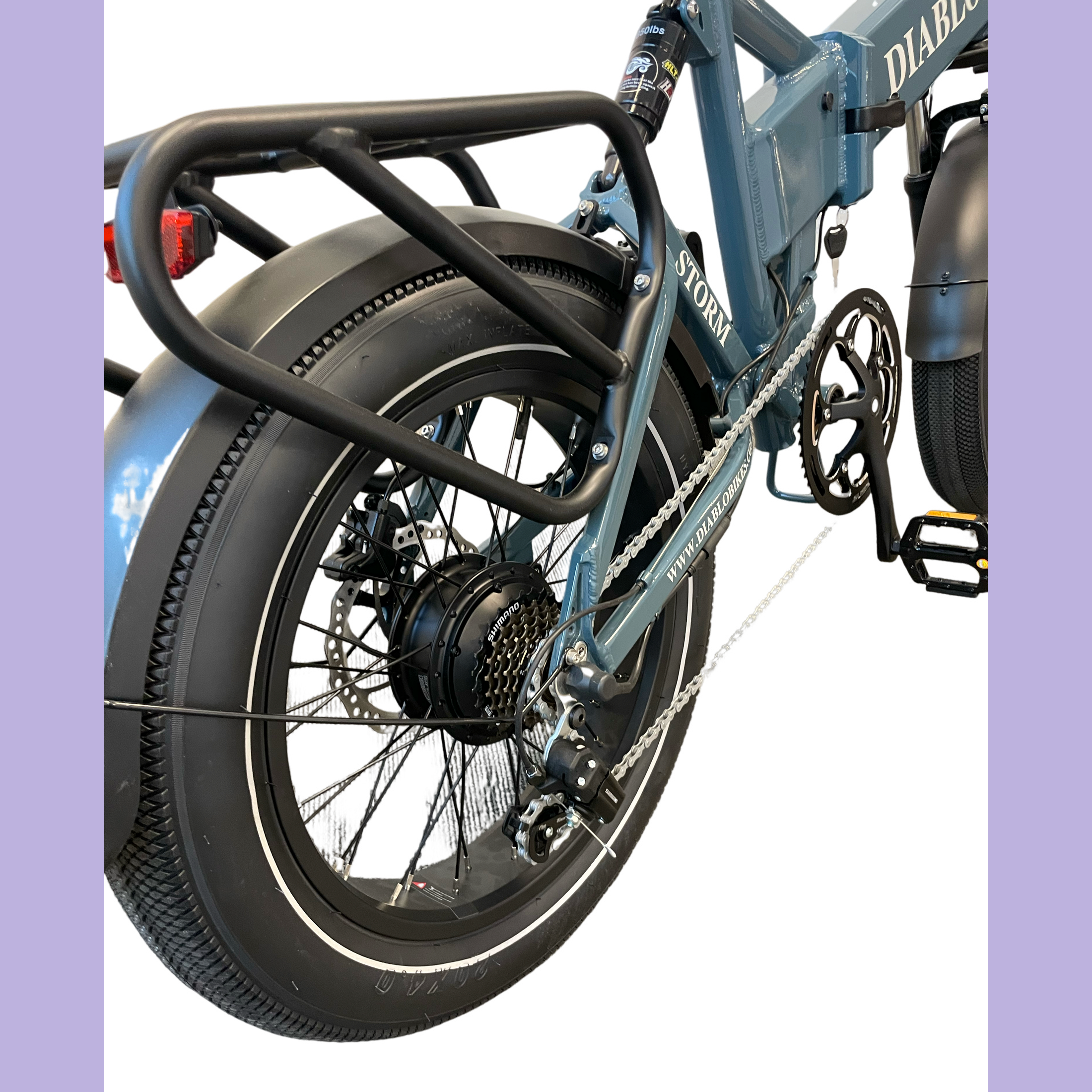 Diablo Storm Fatbike Vouwfiets met Hydraulische remmen - Donker Blauw - AE-trading