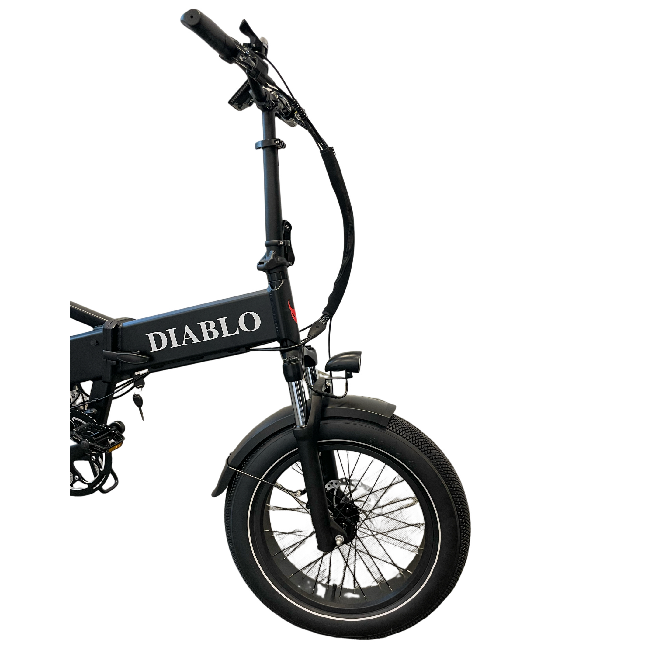 Diablo Storm Fatbike Vouwfiets met Hydraulische remmen - Mat Zwart - AE-trading