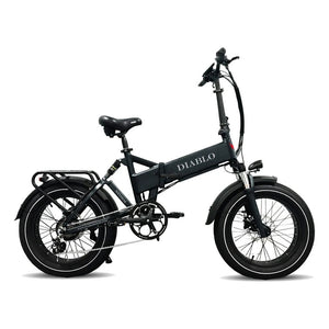 Diablo Storm Fatbike Vouwfiets met Hydraulische remmen - Mat Zwart - AE-trading