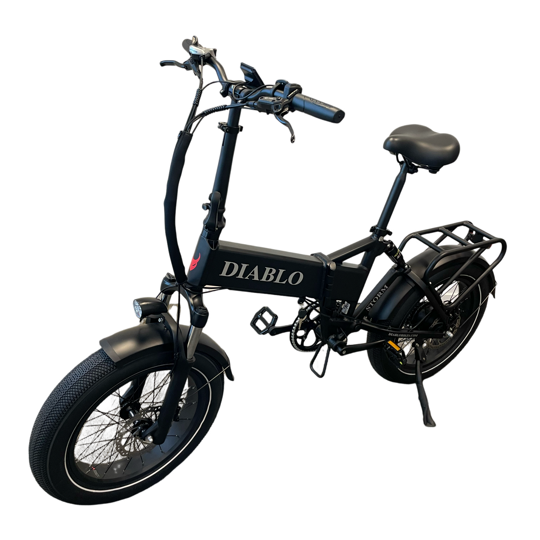 Diablo Storm Fatbike Vouwfiets met Hydraulische remmen - Mat Zwart - AE-trading